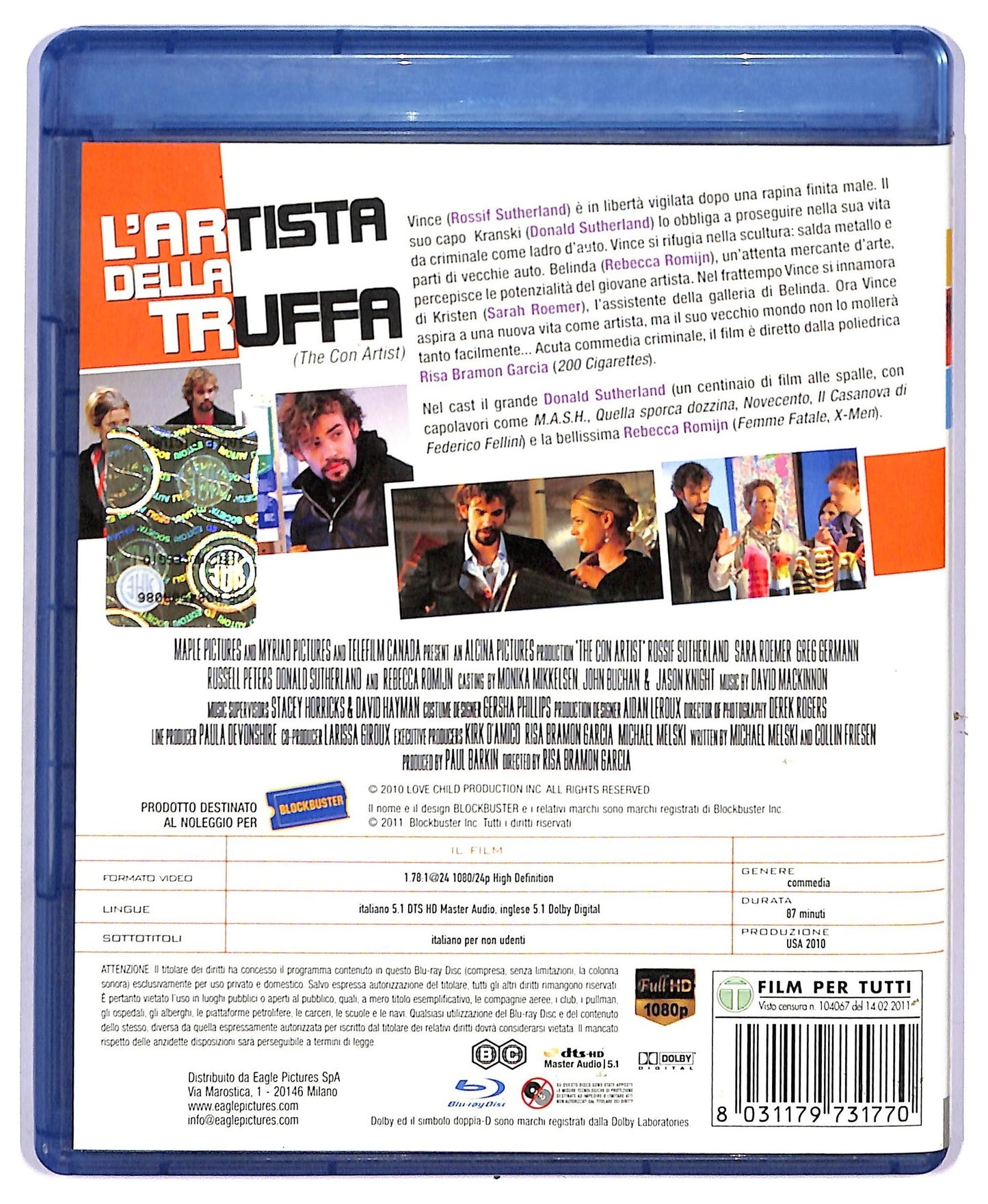 EBOND L'Artista della Truffa Noleggio BLURAY D758224