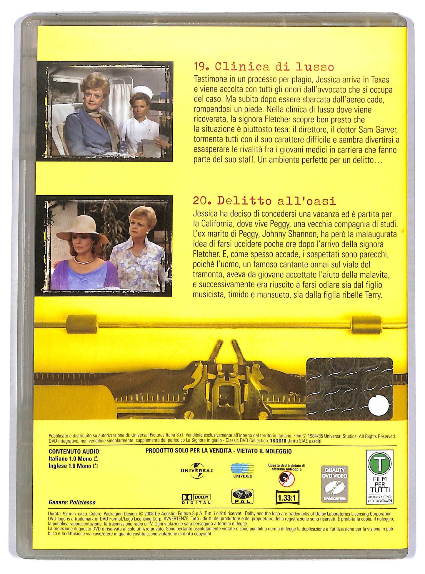 EBOND La Signora in Giallo Stagione 1 episodi 19 - 20 EDITORIALE DVD D758627