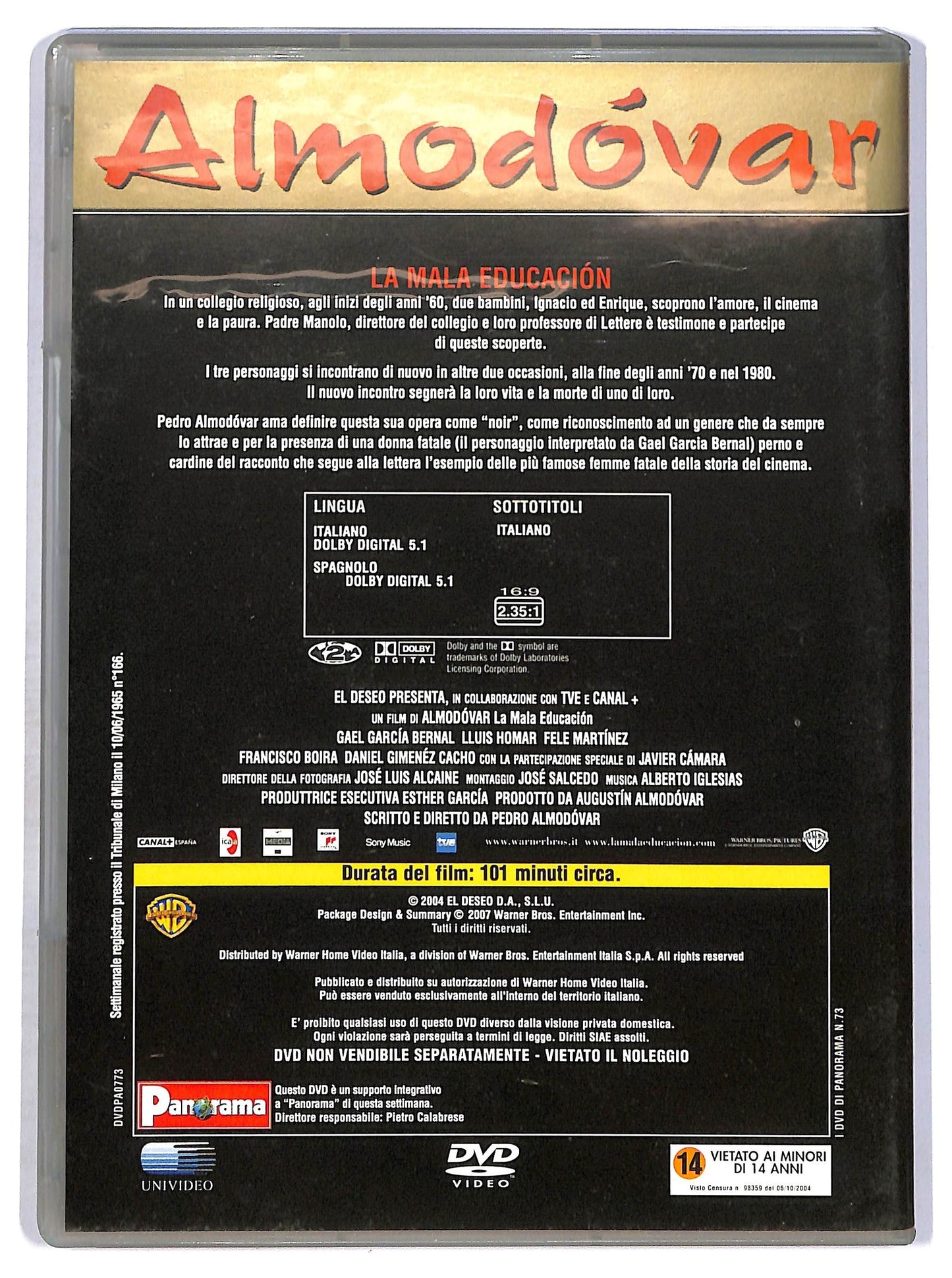 EBOND LA MALA EDUCACION-EDITORIALE DVD D758642