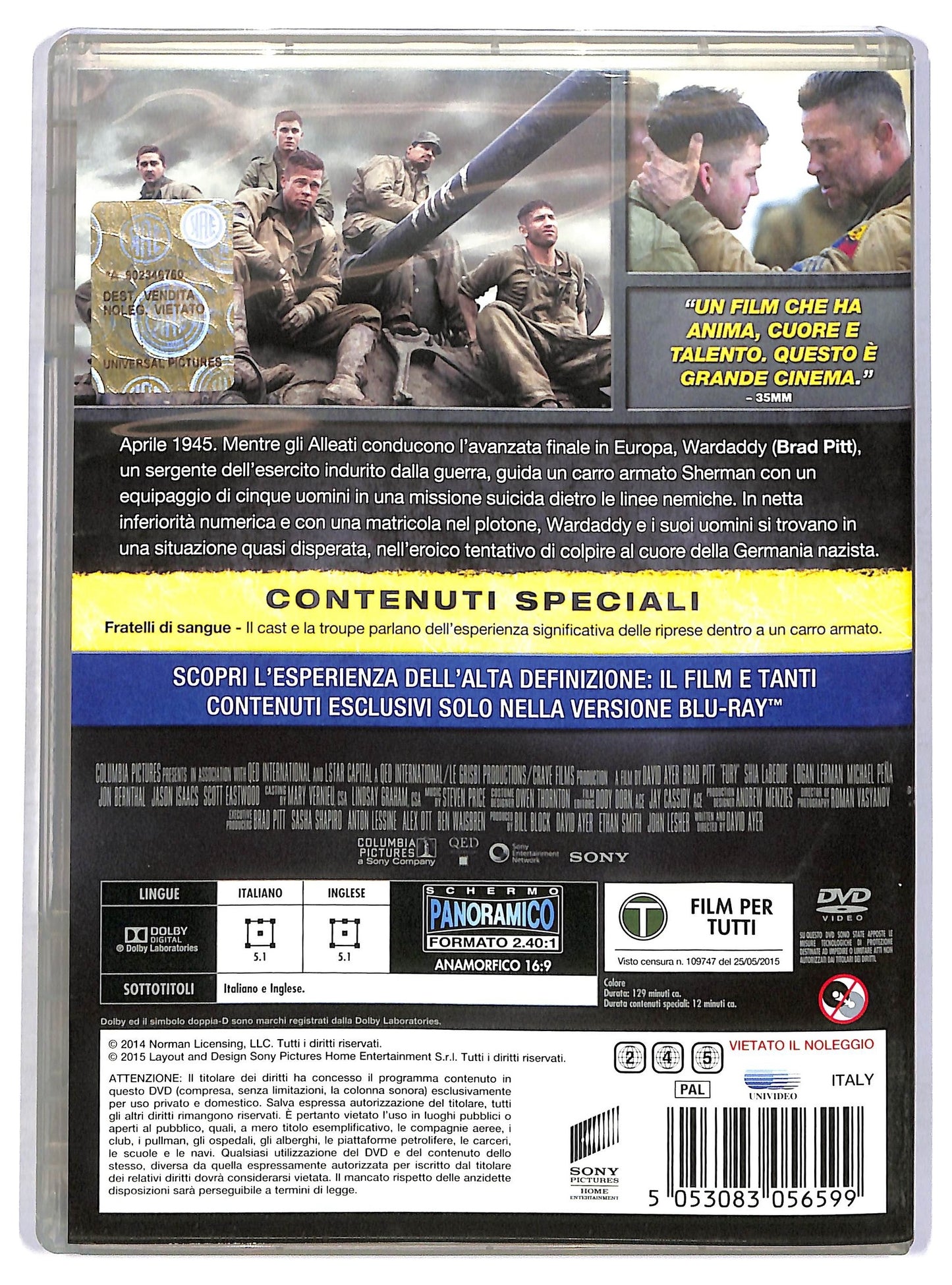 EBOND Fury DVD NOLEGGIO D758662