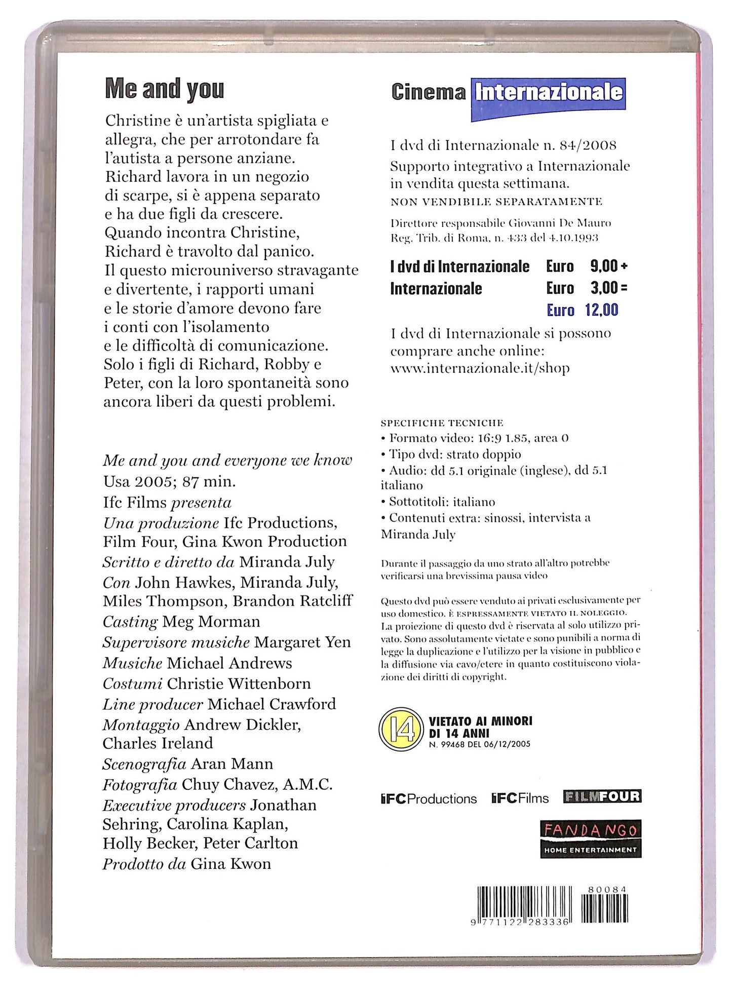 EBOND Me And You And Everyone We Know EDITORIALE DVD D758701
