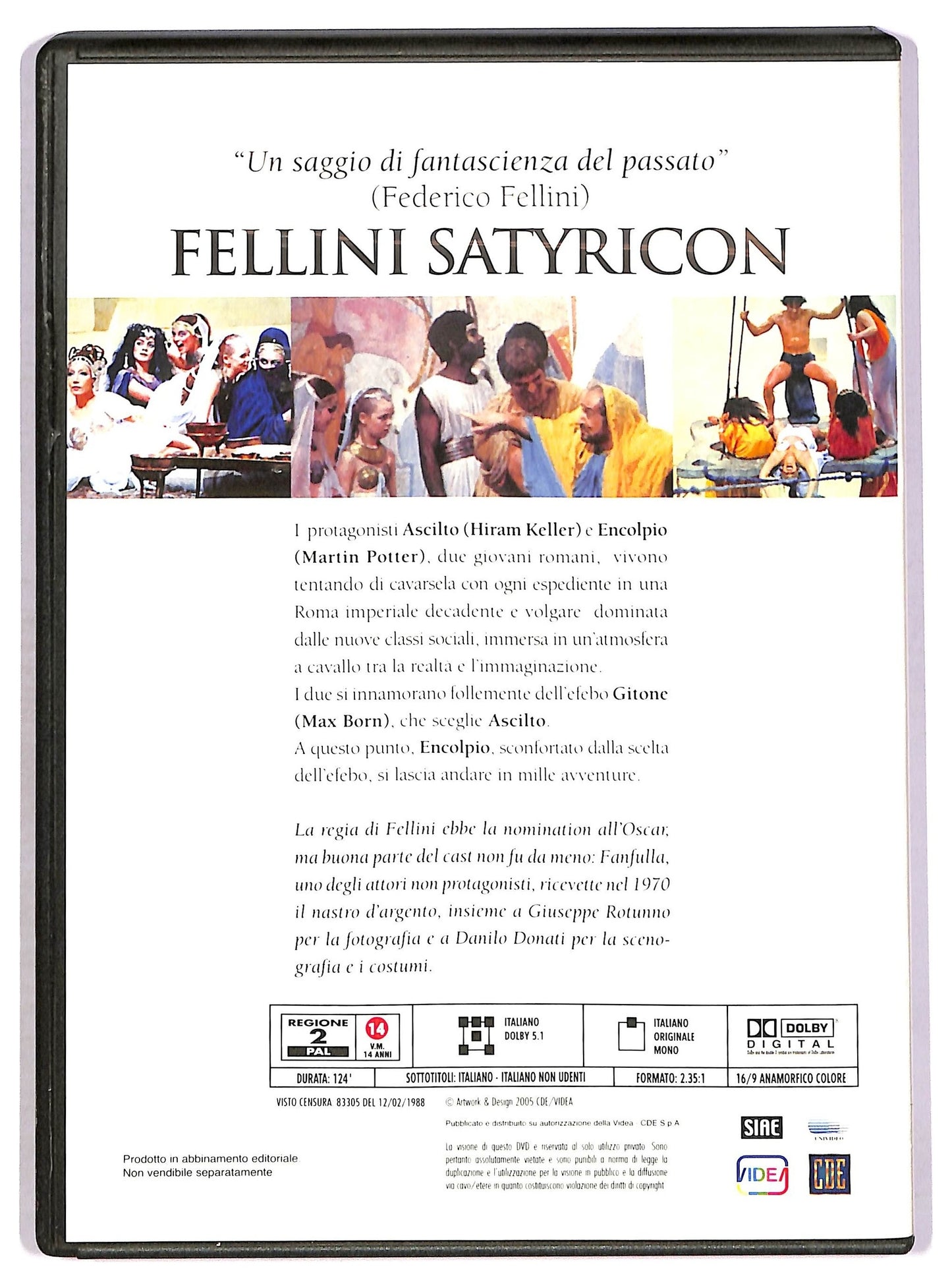 EBOND Fellini Satyricon DVD Editoriale D758758