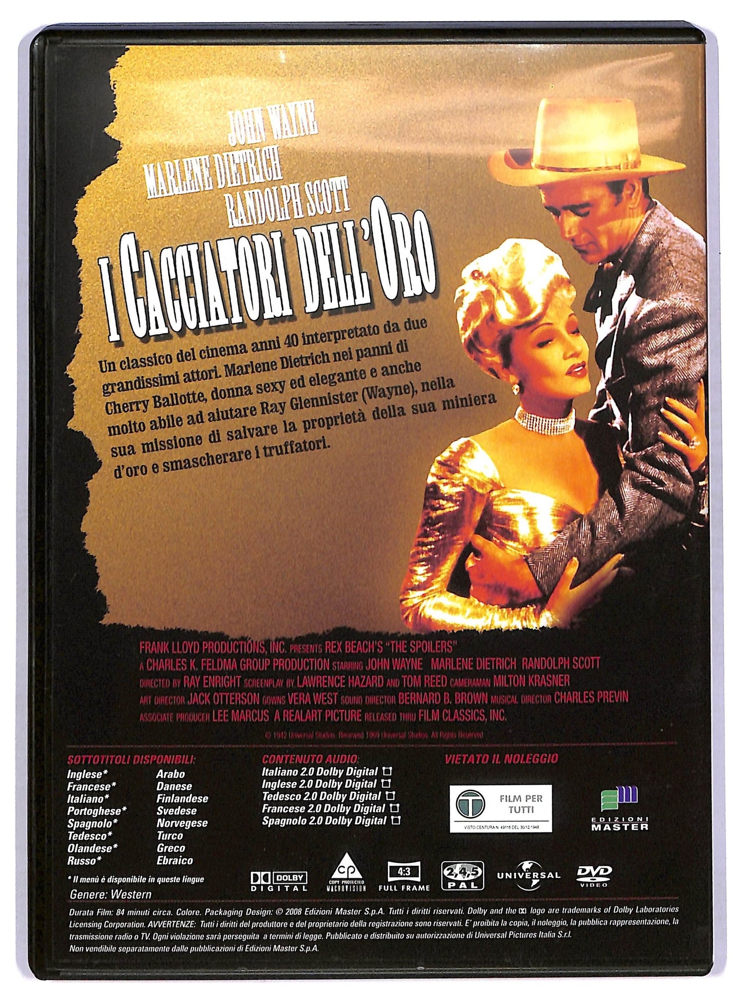 EBOND Cinema d'Avventura - I cacciatori dell'oro EDITORIALE DVD D759048