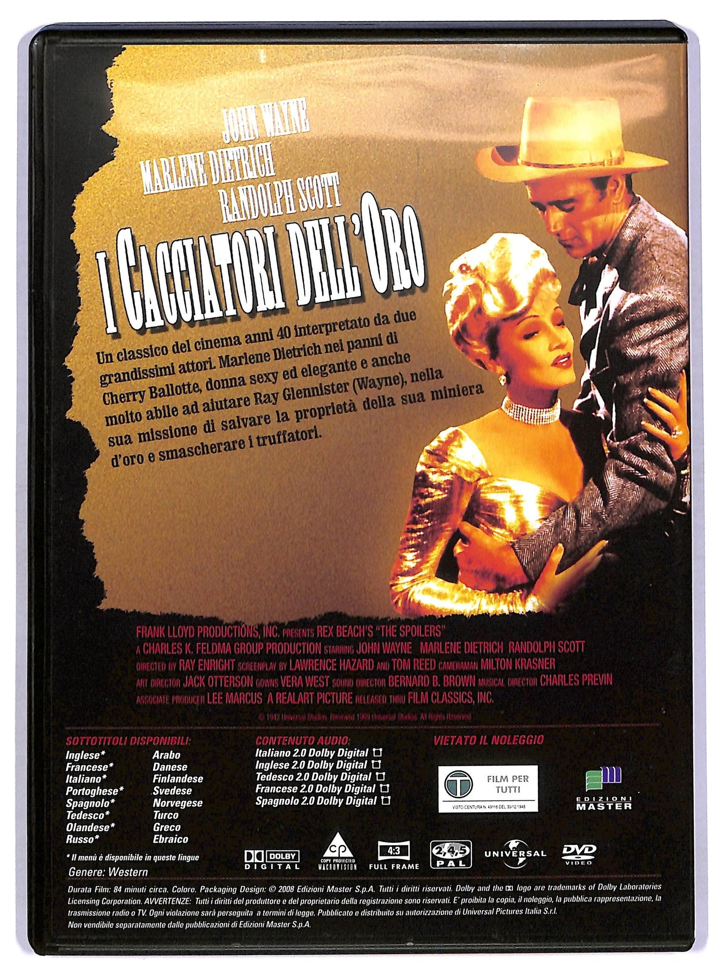EBOND Cinema d'Avventura - I cacciatori dell'oro EDITORIALE DVD D759050