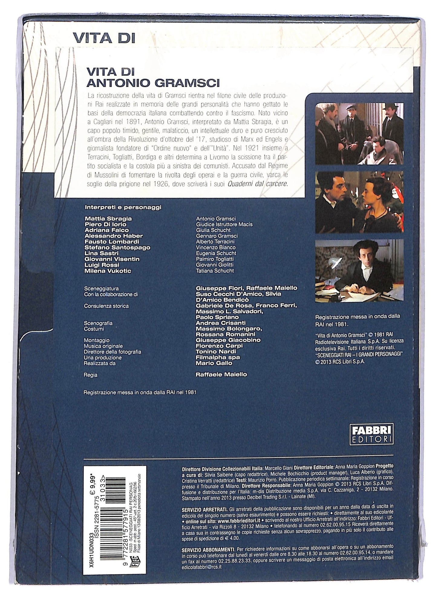 EBOND Sceneggiati Rai - vita di Antonio gramsci puntate 1 - 2 EDITORIALE DVD D759122