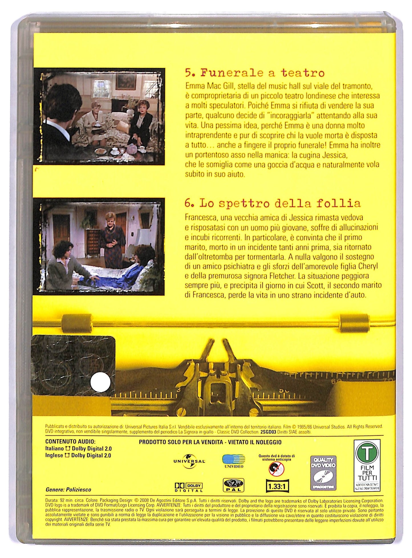 EBOND La signora in giallo stagione 2 episodi 5 - 6 EDITORIALE DVD D759628