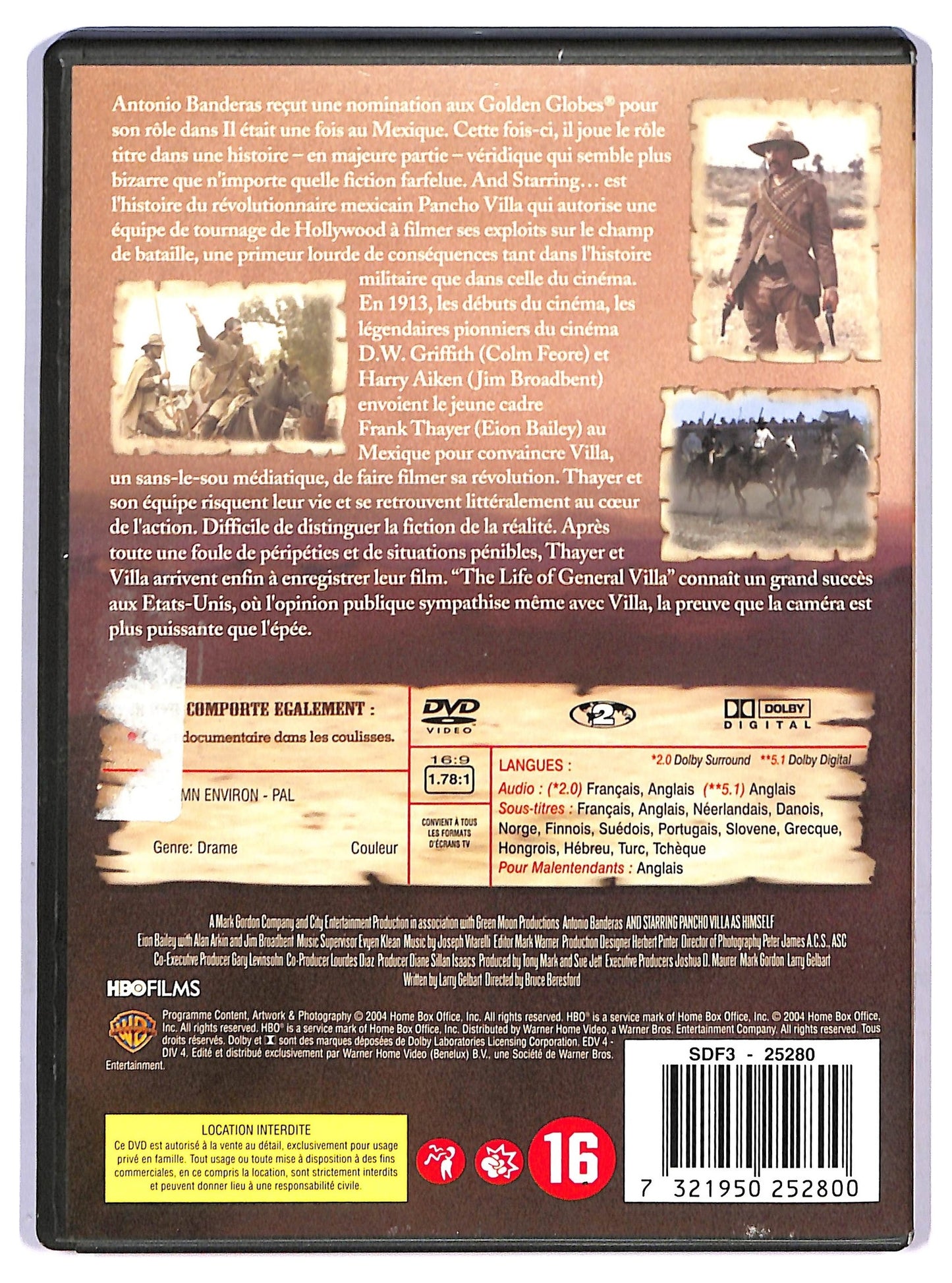 EBOND Antonio banderas and starring pancho villa as himself NO ITA DVD D759750