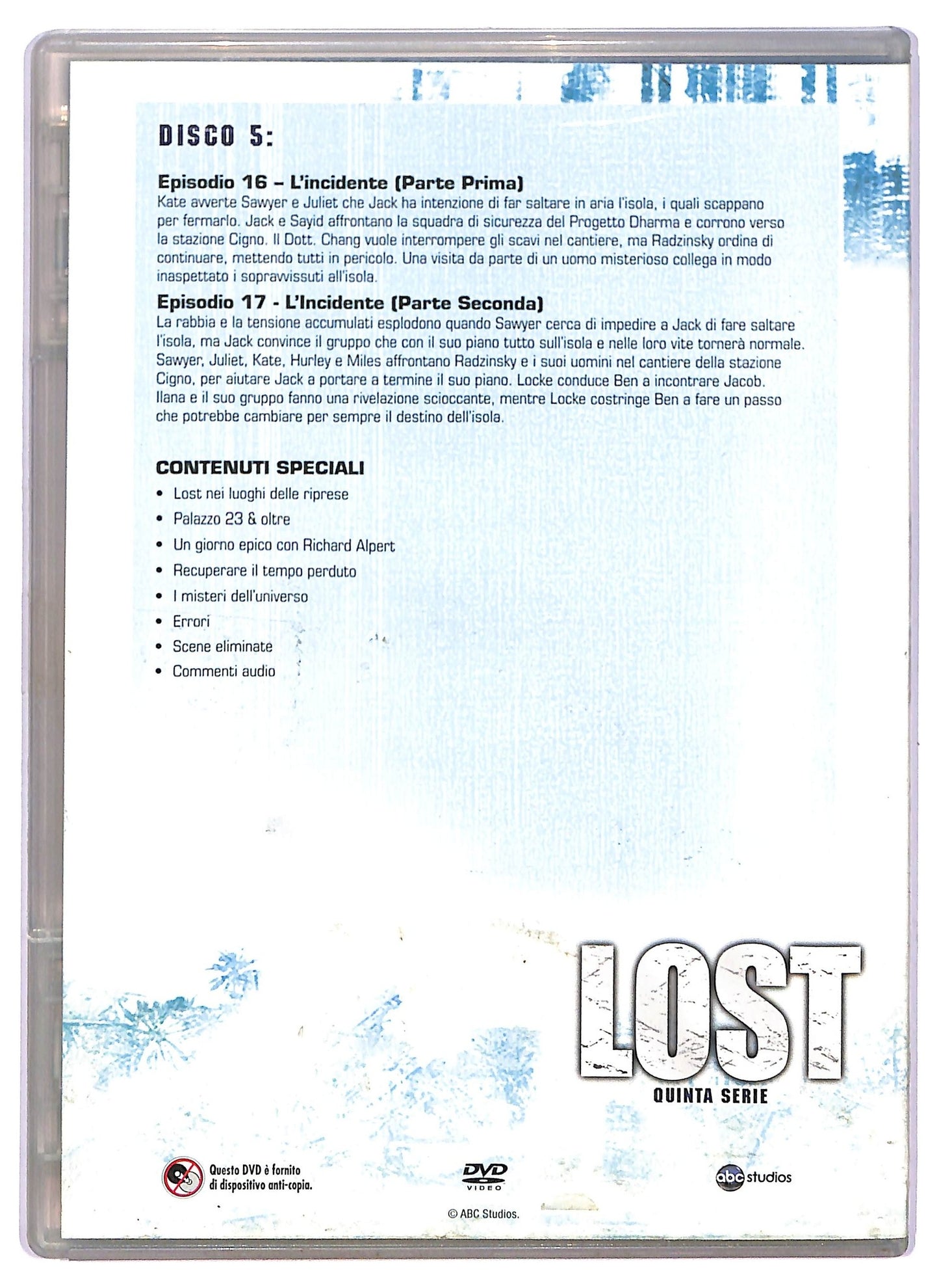EBOND Lost Quinta Serie  Disco 5 Epsiodi 16 - 17 EDITORIALE DVD D759920