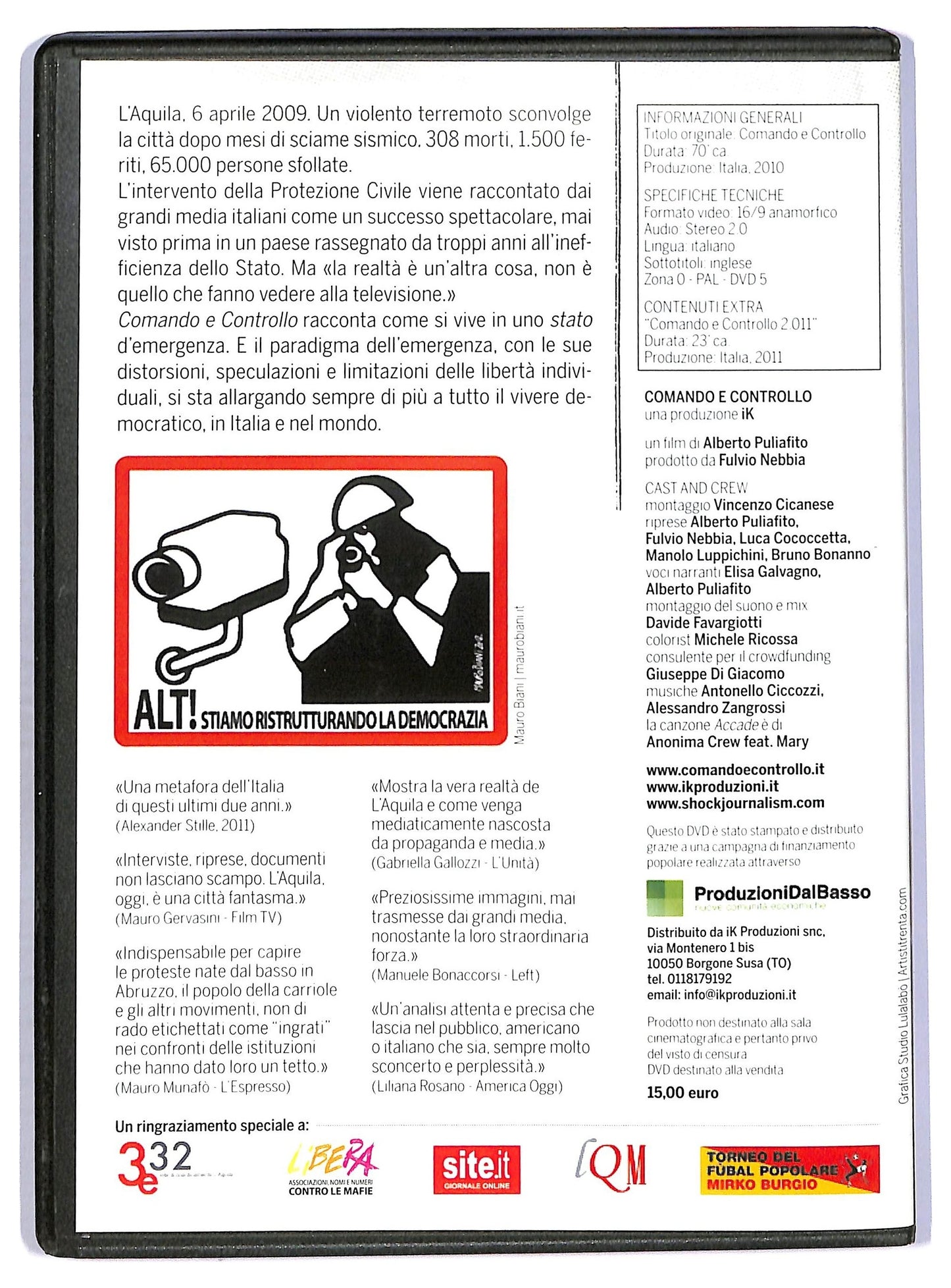 EBOND Comando e controllo uno stato in emergenza EDITORIALE DVD D760123