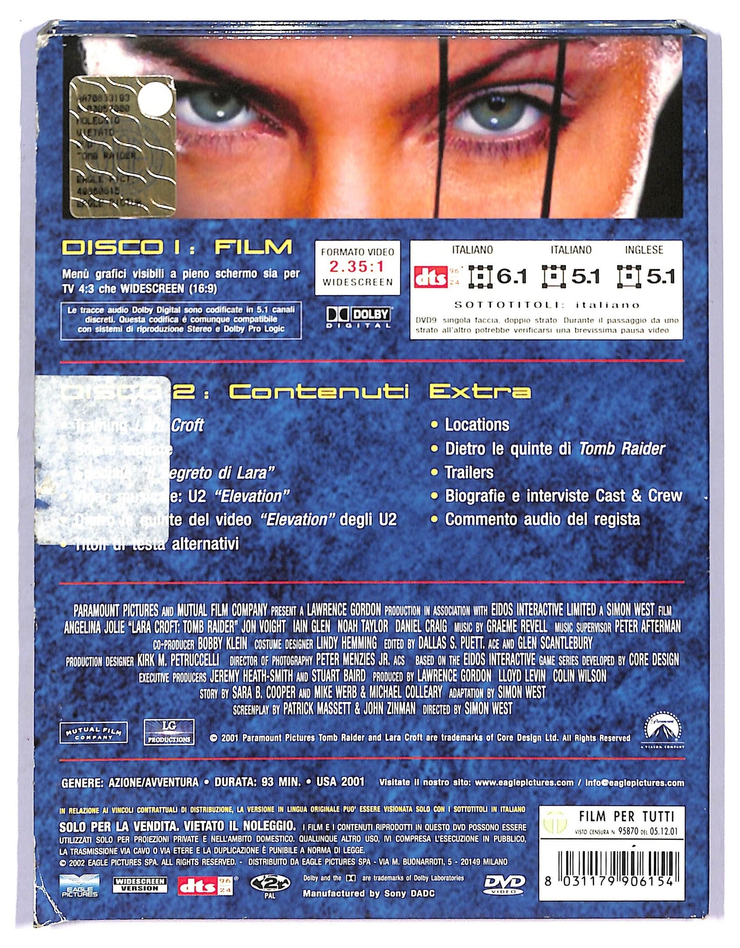 EBOND Lara Croft - Tomb Raider EDIZIONE SPECIALE DIGIPACK DVD D760412
