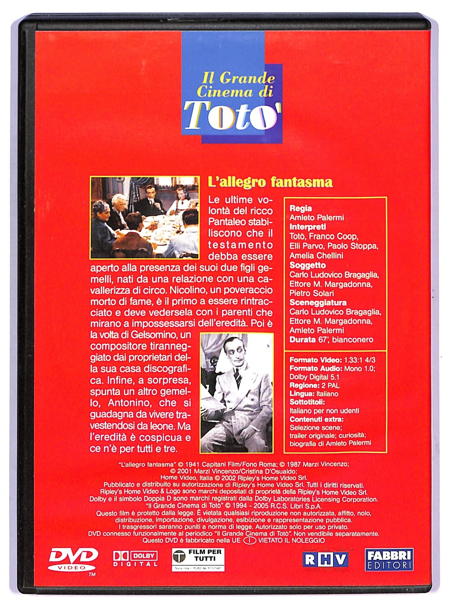 EBOND l'allegro fantasma  EDITORIALE DVD D760437