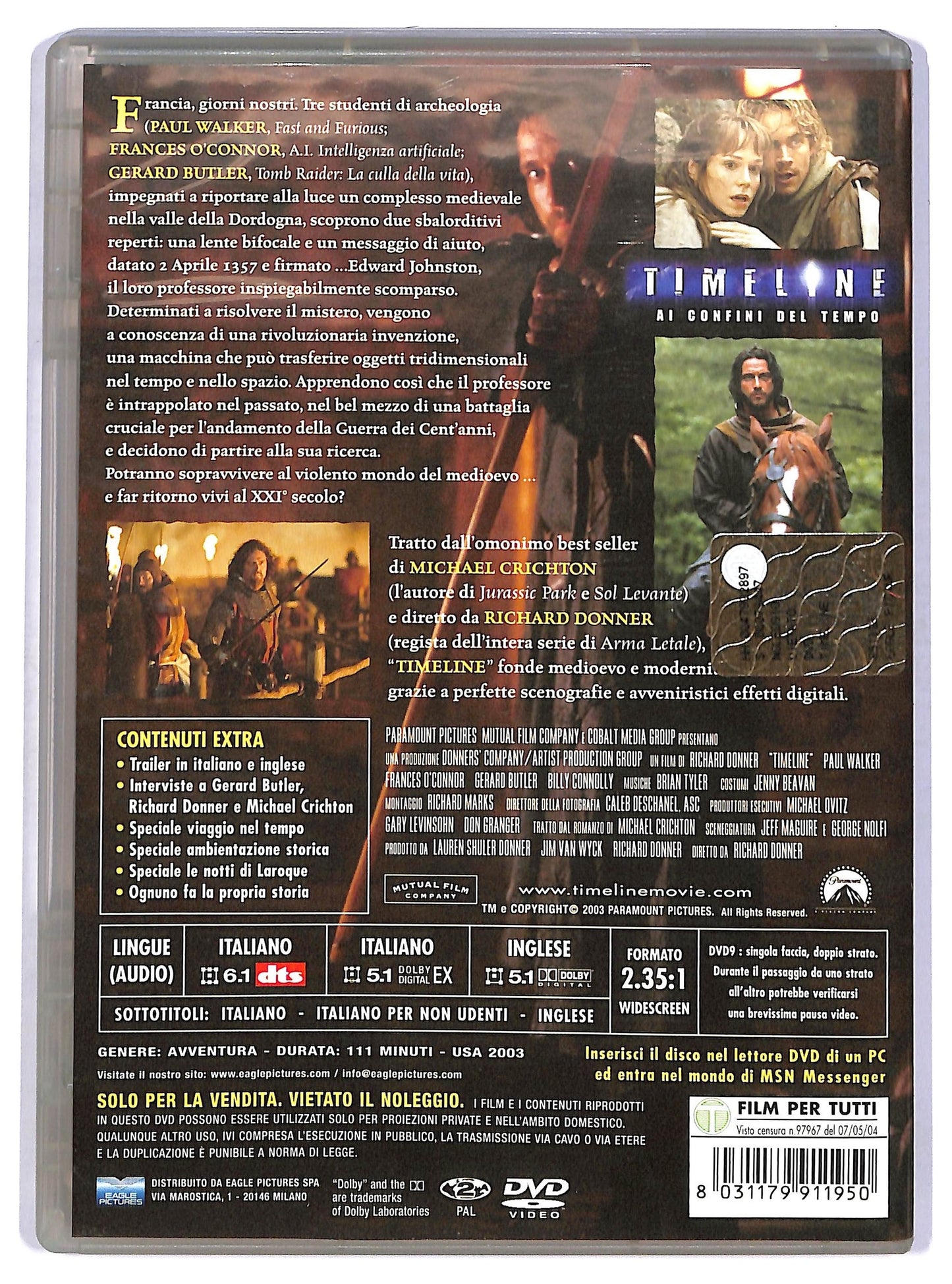 EBOND timeline - ai confini del tempo DVD D760713