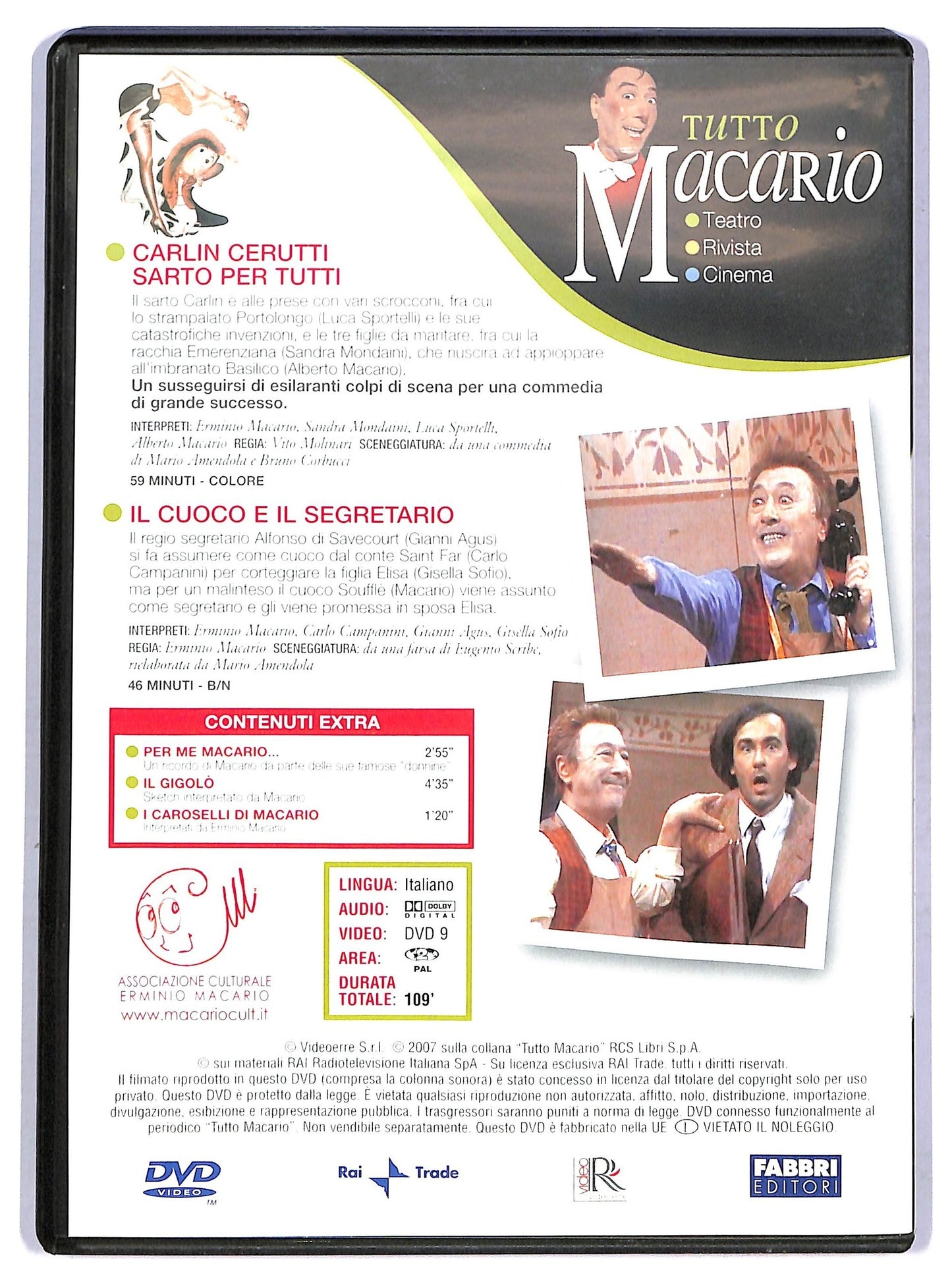 EBOND Tutto Macario - Carlin Cerutti Sarto per tutti.. EDITORIALE DVD D760840