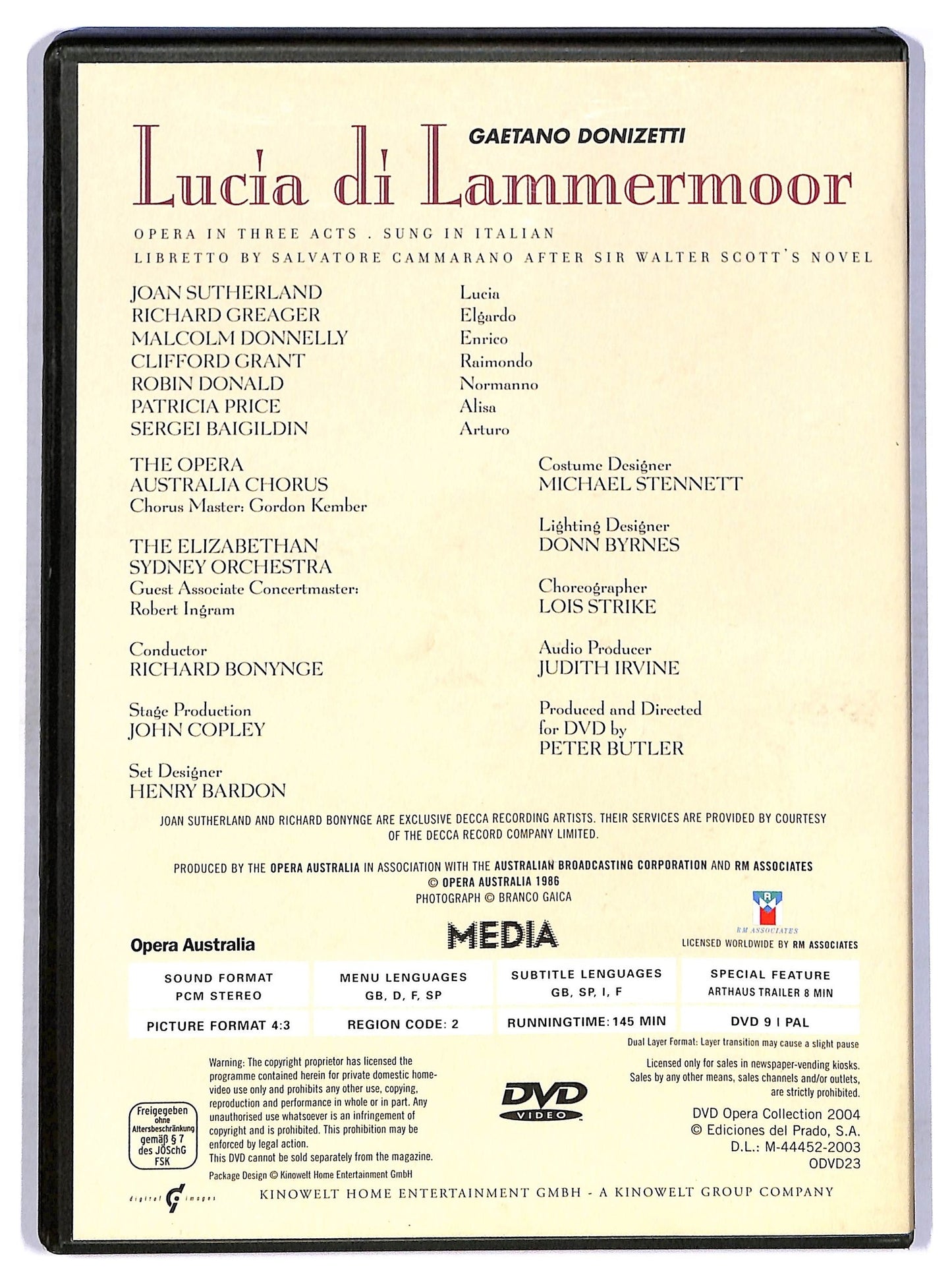 EBOND Lucia di Lammermoor Donizetti DVD EDITORIALE D761229