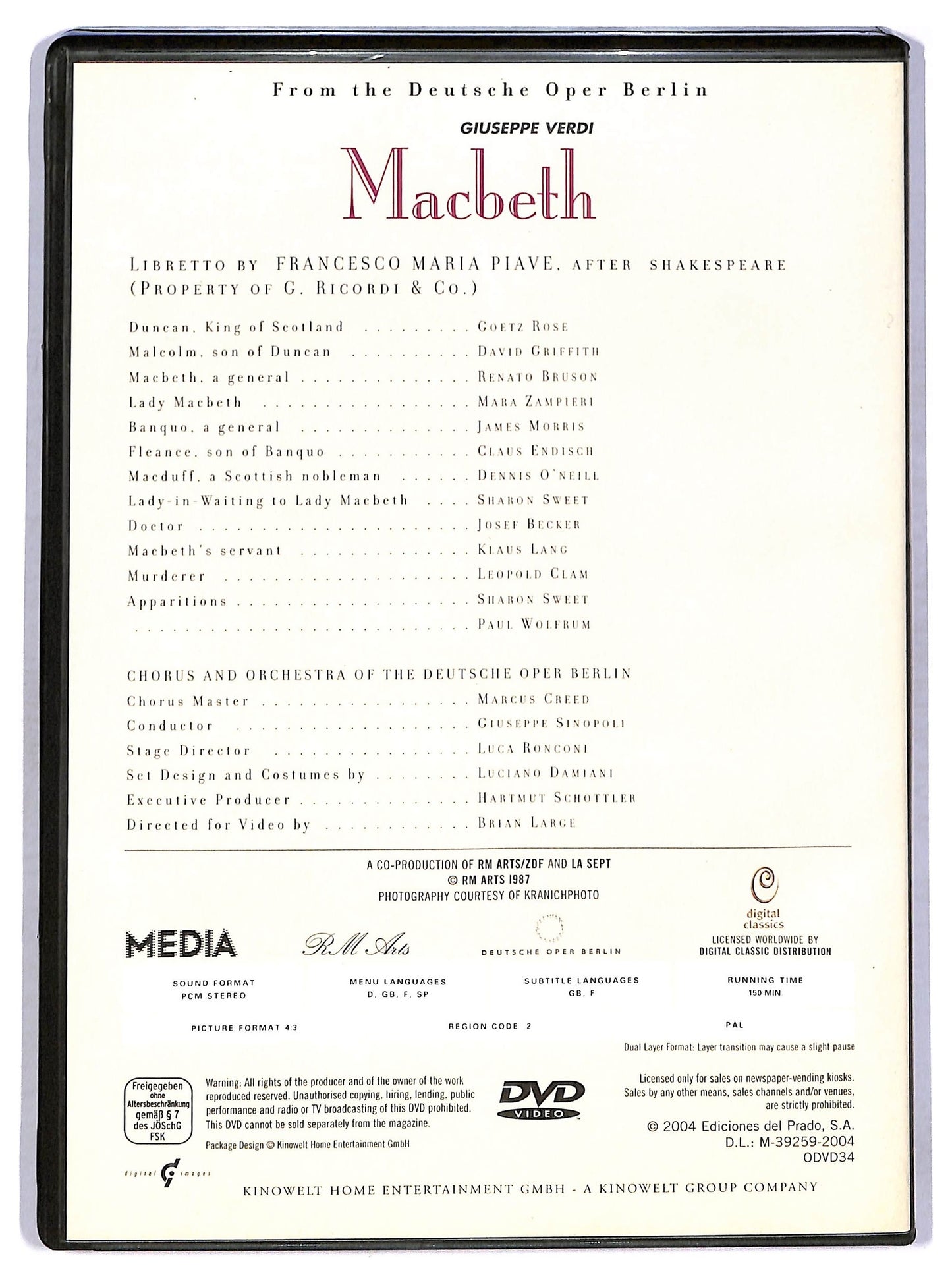 EBOND Macbeth dvd opera collection EDITORIALE DVD D761235