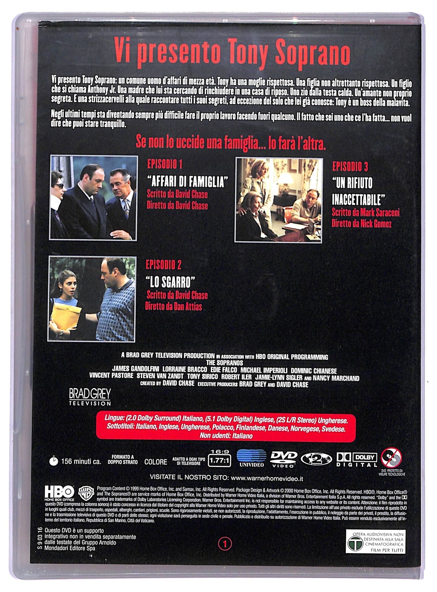 EBOND I Soprano - Stagione 1 - Vol.1 (Eps.1-3) SLIMCASE EDITORIALE DVD D761341