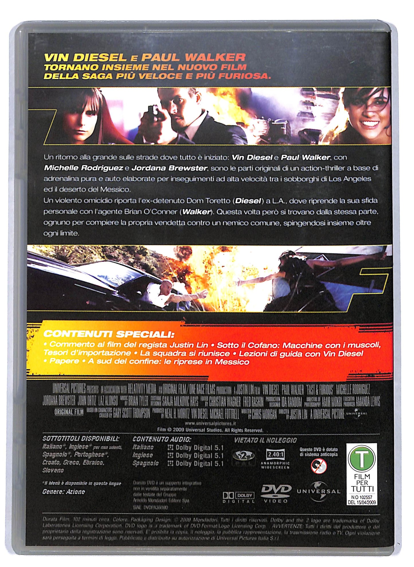 EBOND Fast & Furious - Solo parti originali EDITORIALE DVD D761615