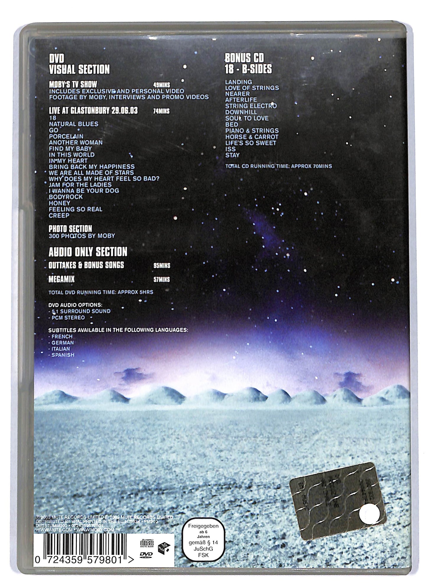 EBOND Moby 18 + B SIDES  CD Uk Edition DVD D761629