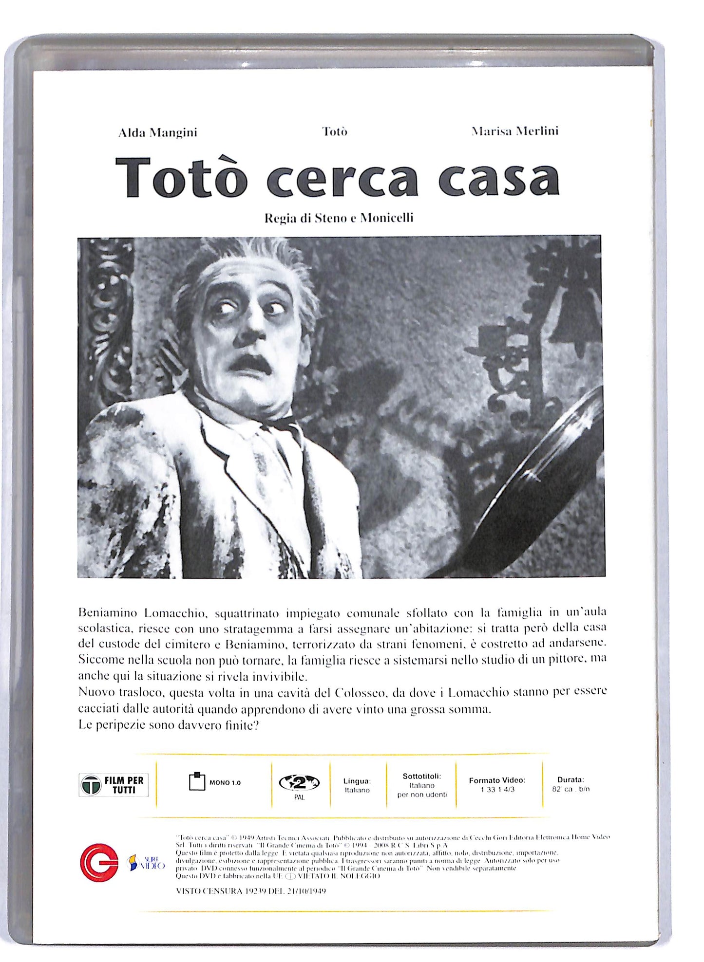 EBOND Il Grande Cinema di Toto -Toto cerca casa Vol18 EDITORIALE DVD D761657