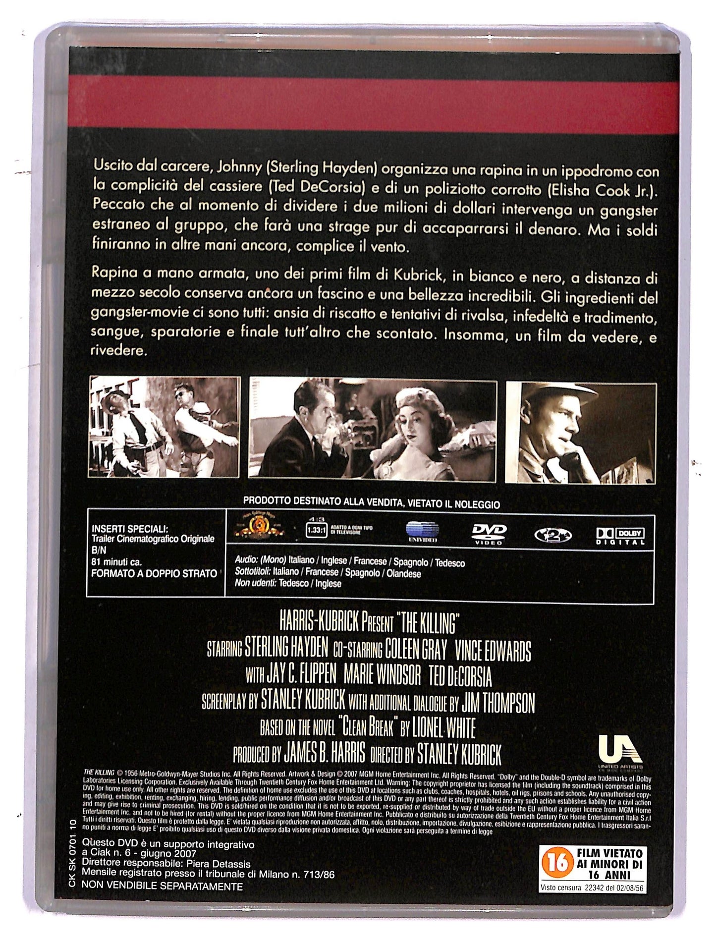 EBOND Rapina a Mano Armata DVD  Editoriale D762326