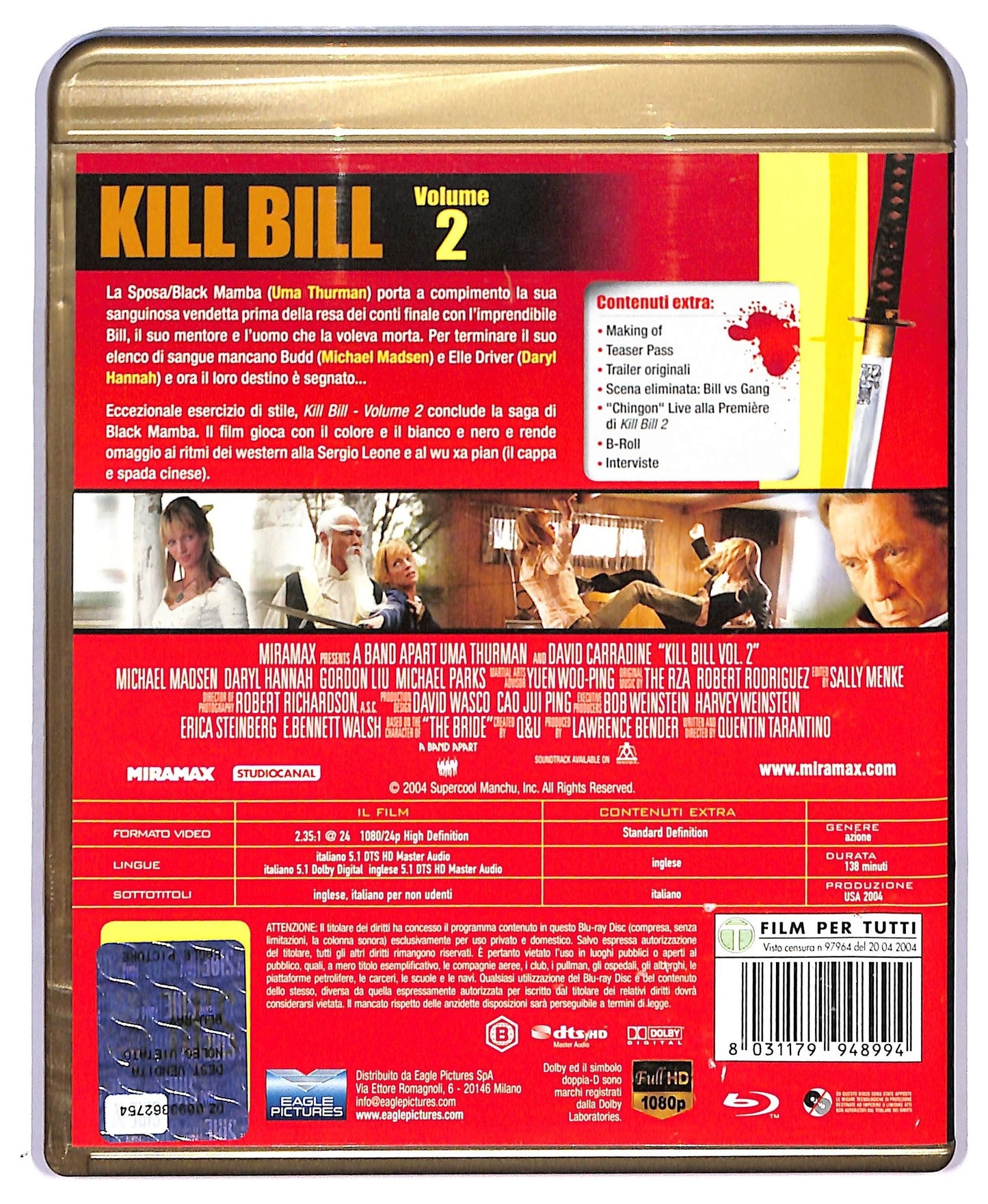 EBOND Kill bill volume 2 BLURAY  BLURAY BLURAY D762553