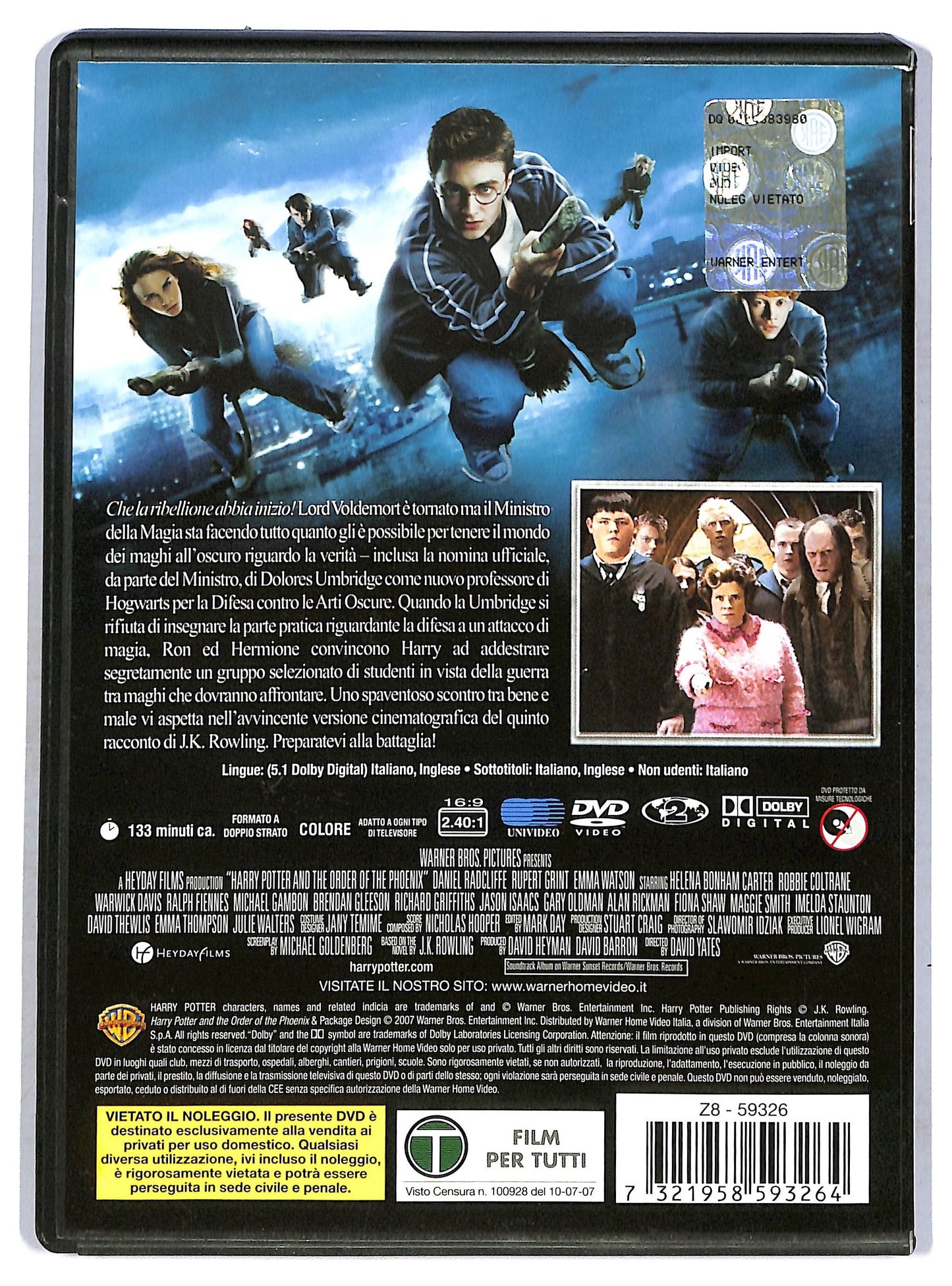 EBOND Harry Potter e l'ordine della fenice - Disco Singolo DVD D762734