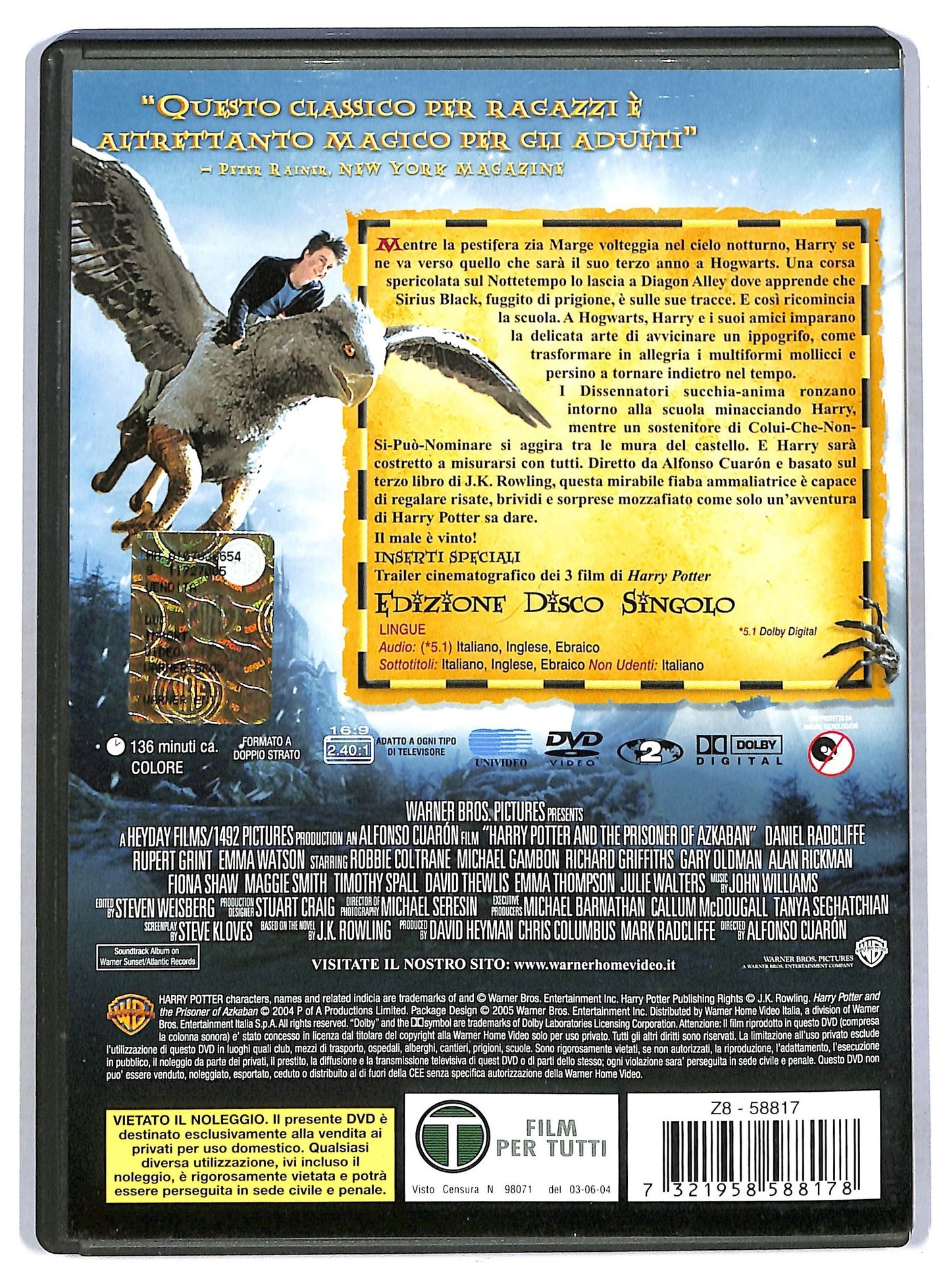 EBOND Harry Potter e il prigioniero di Azkaban DVD D762740
