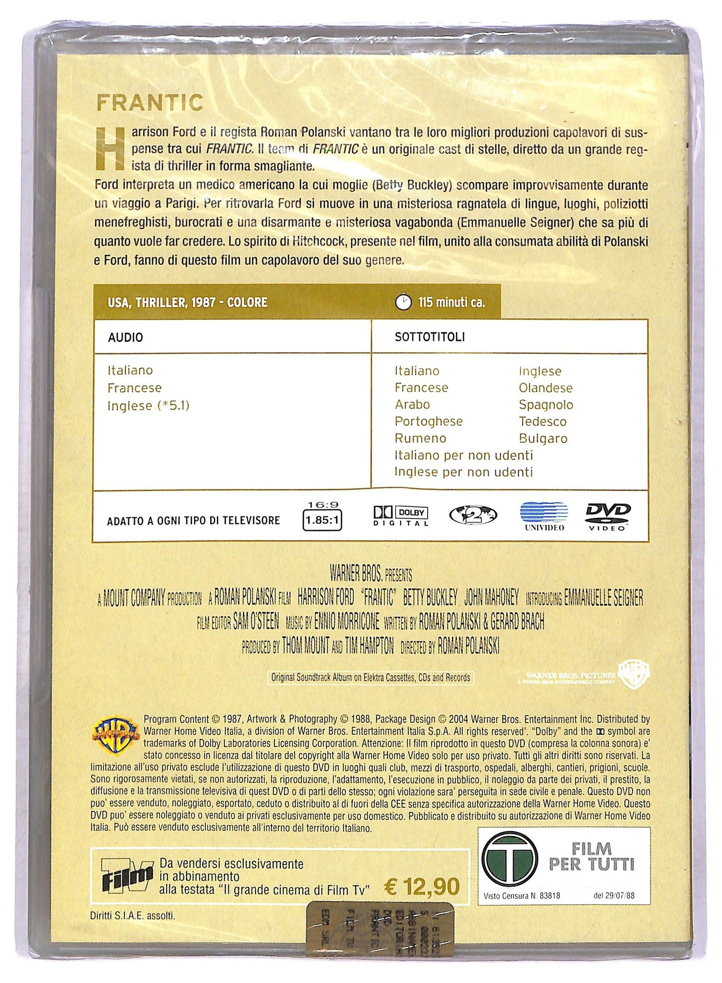 EBOND Frantic  EDITORIALE DVD D762939
