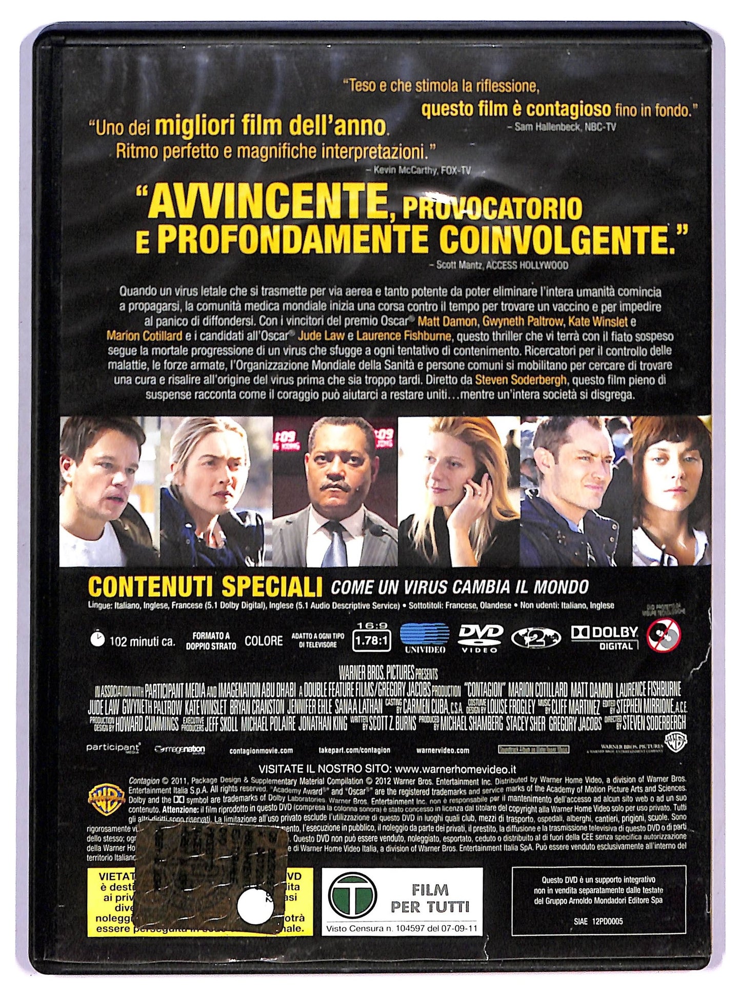 EBOND Contagion  EDITORIALE DVD D763026