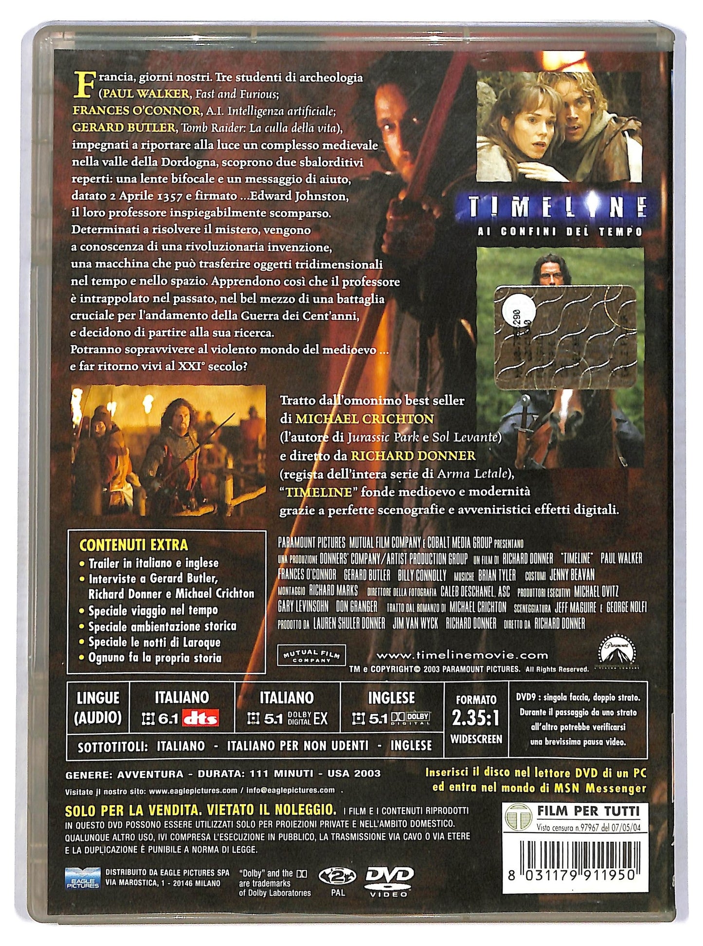 EBOND timeline - ai confini del tempo DVD D763455