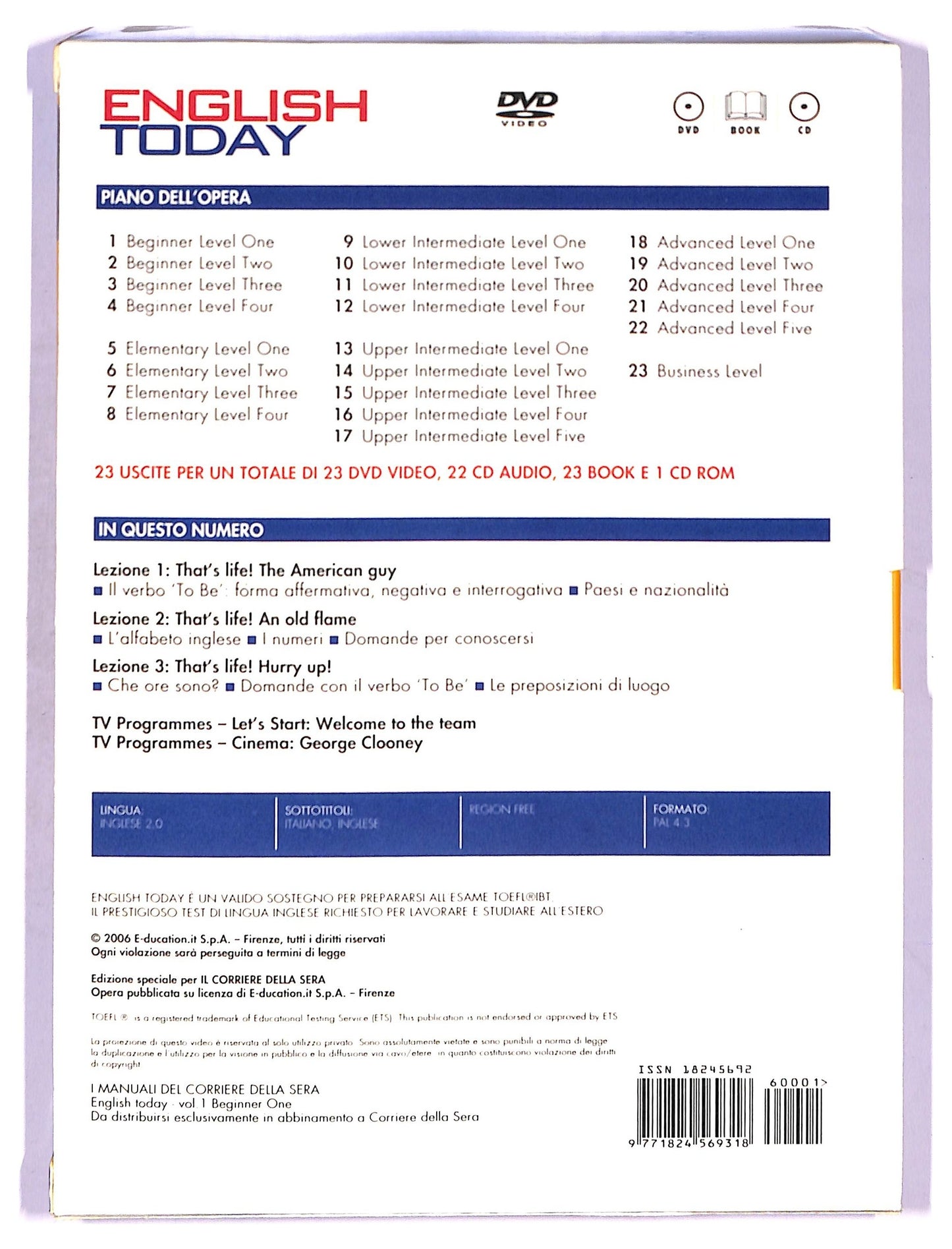 EBOND English Today Beginner One Slipcase EDITORIALE DVD D763746