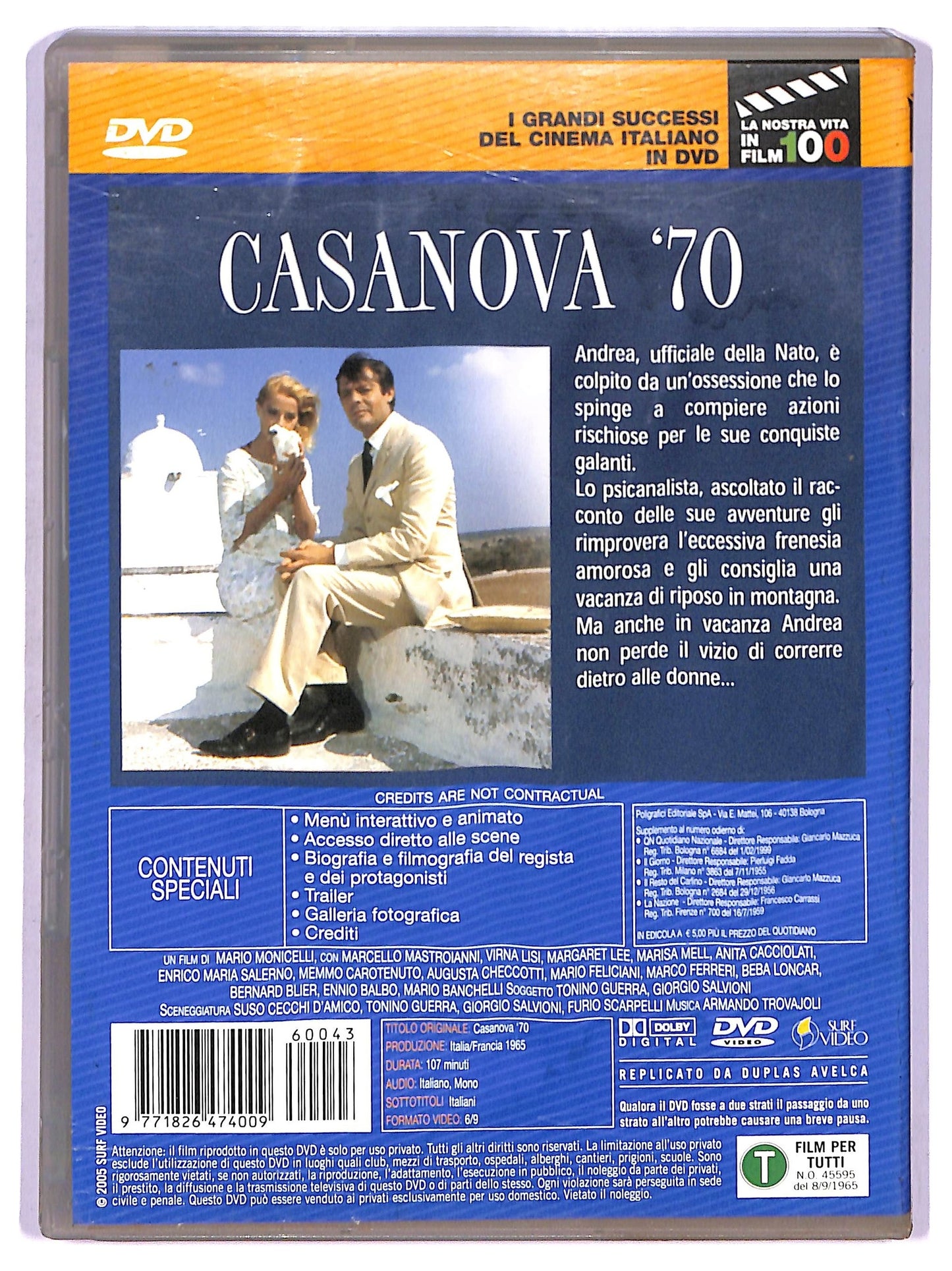 EBOND Casanova '70  EDITORIALE DVD D763846