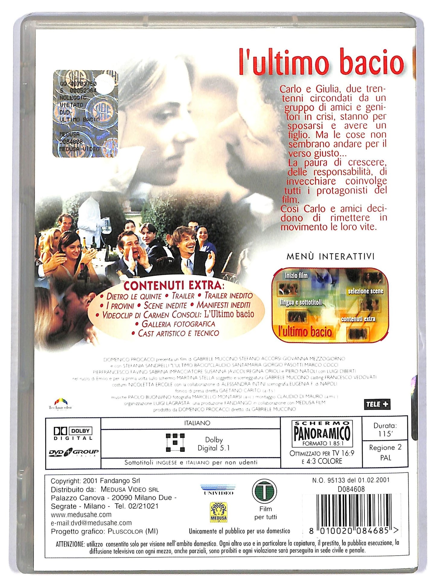EBOND L'ultimo bacio DVD D763904