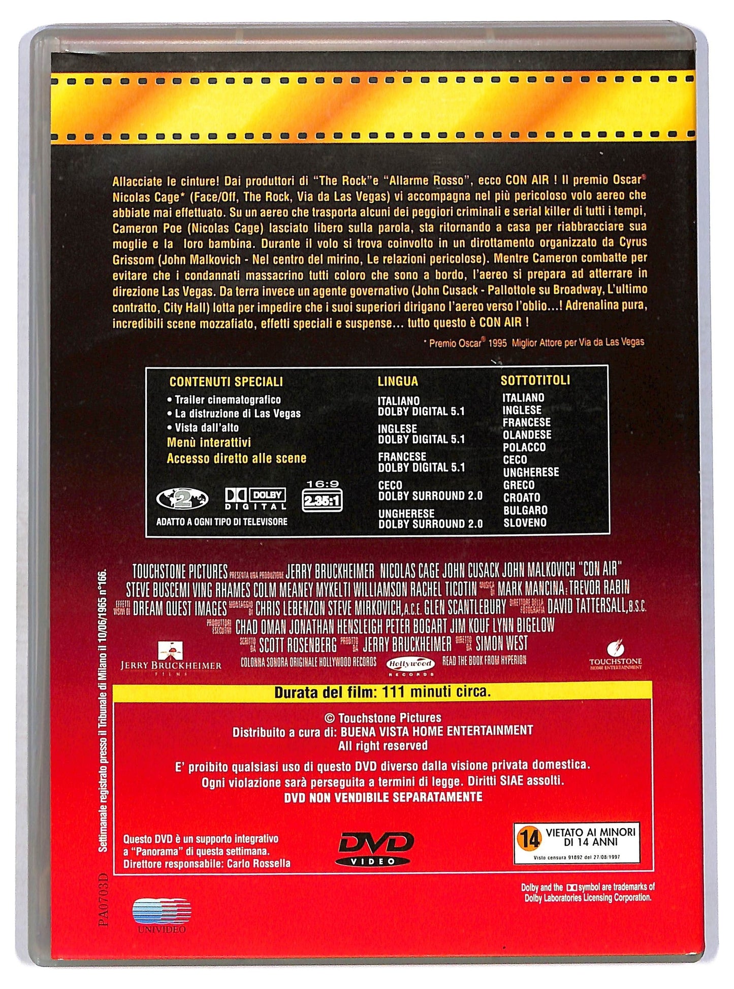 EBOND Con Air  EDITORIALE DVD D763922