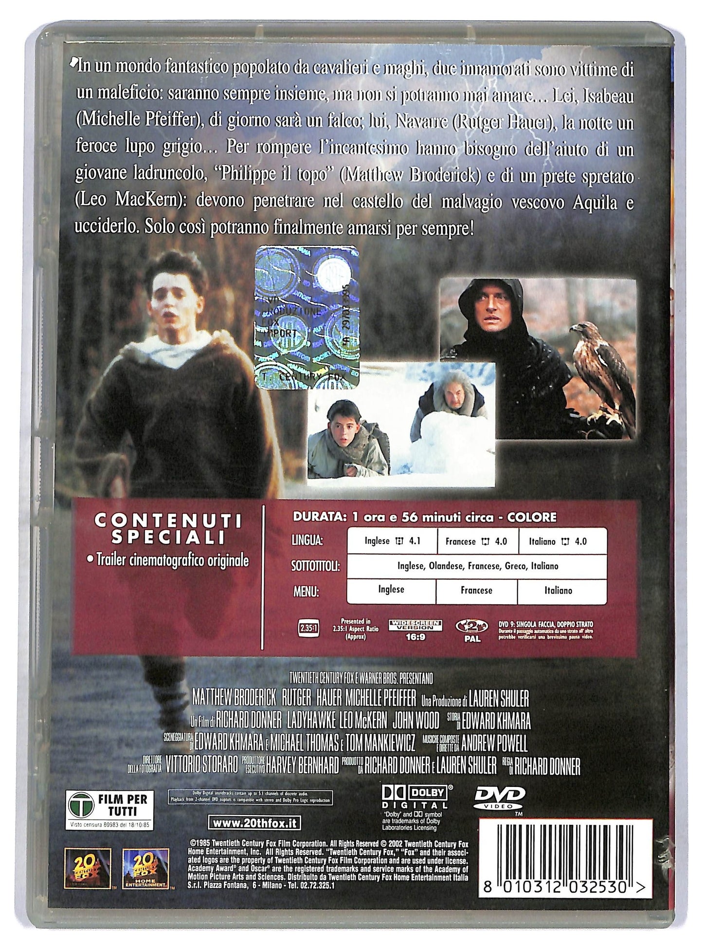 EBOND Ladyhawke DVD D763961