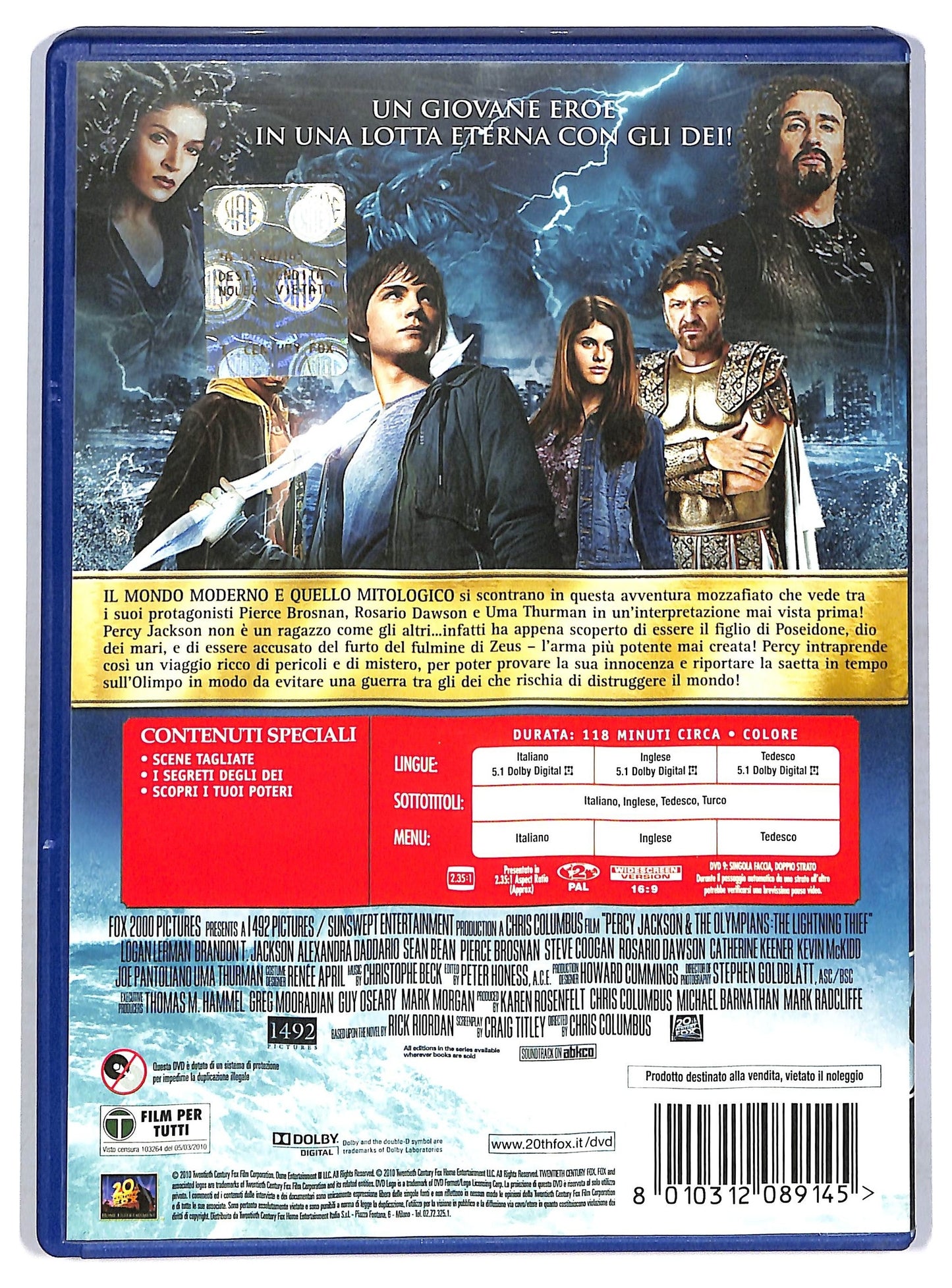 EBOND Percy Jackson e gli dei dell'Olimpo - Il ladro di fulmini DVD D764124