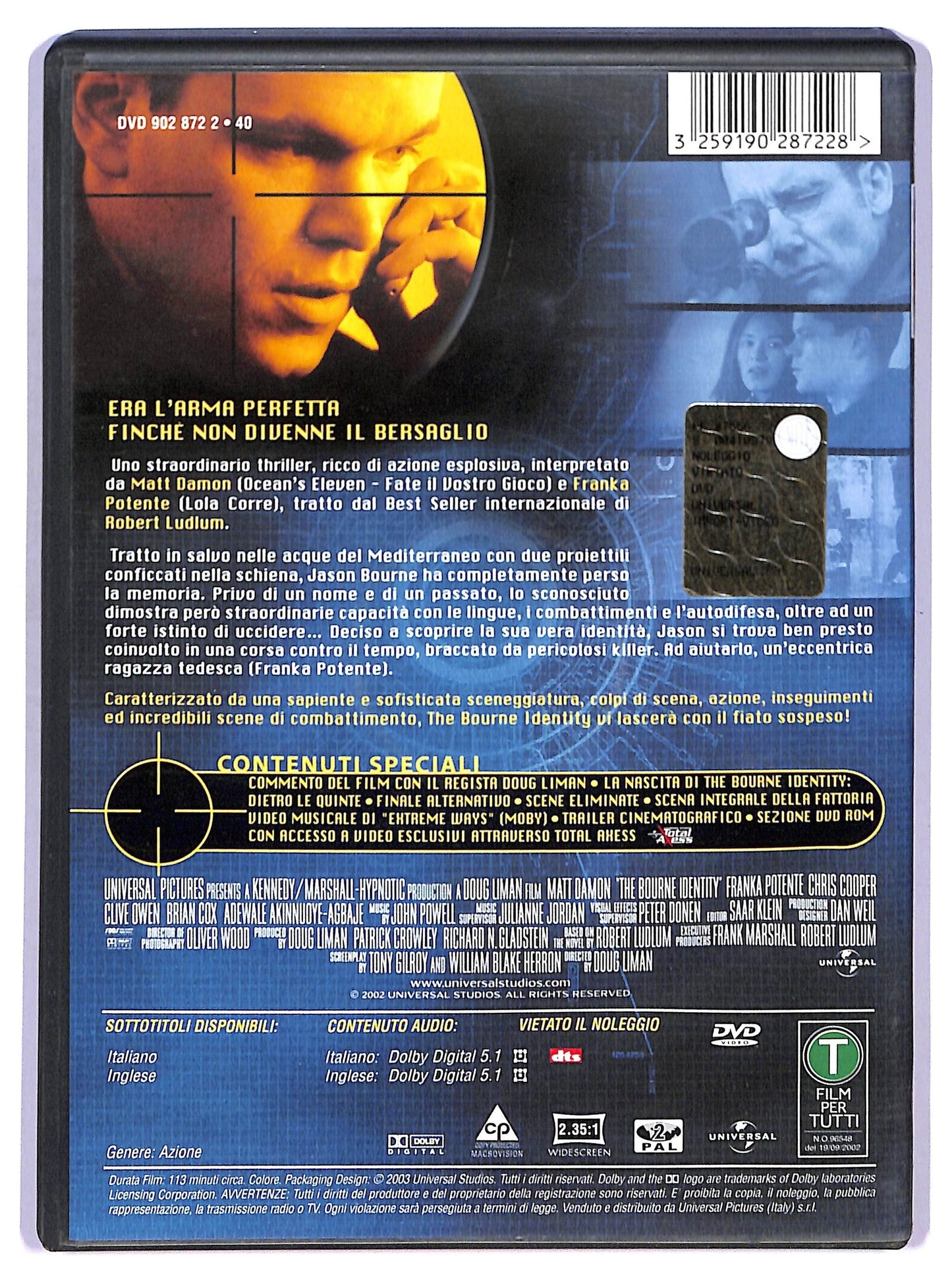 EBOND the bourne identity DVD D764456