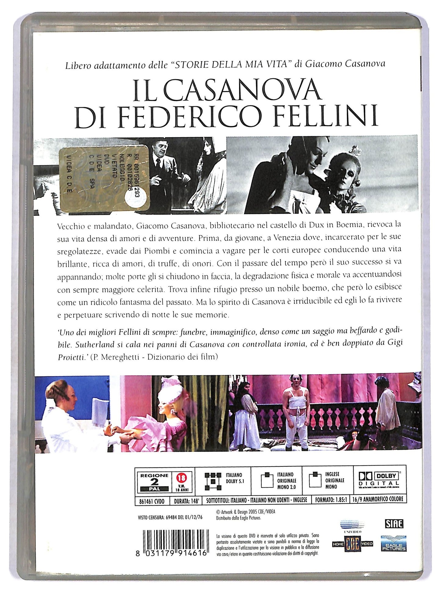 EBOND Il Casanova Di Federico Fellini  DVD D764903