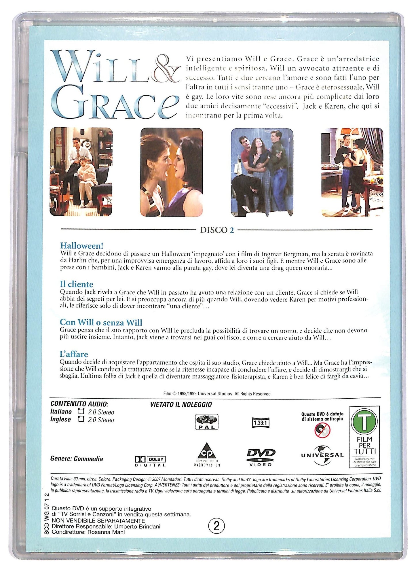 EBOND Will & Grace Stagione 1 Disco 2 EDITORIALE DVD D764959