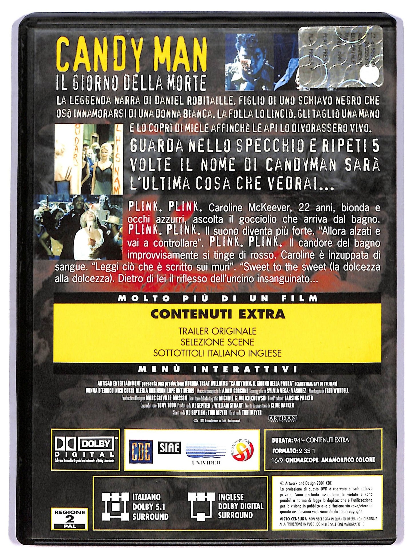 EBOND Candyman - Il giorno della morte EDITORIALE DVD D765364
