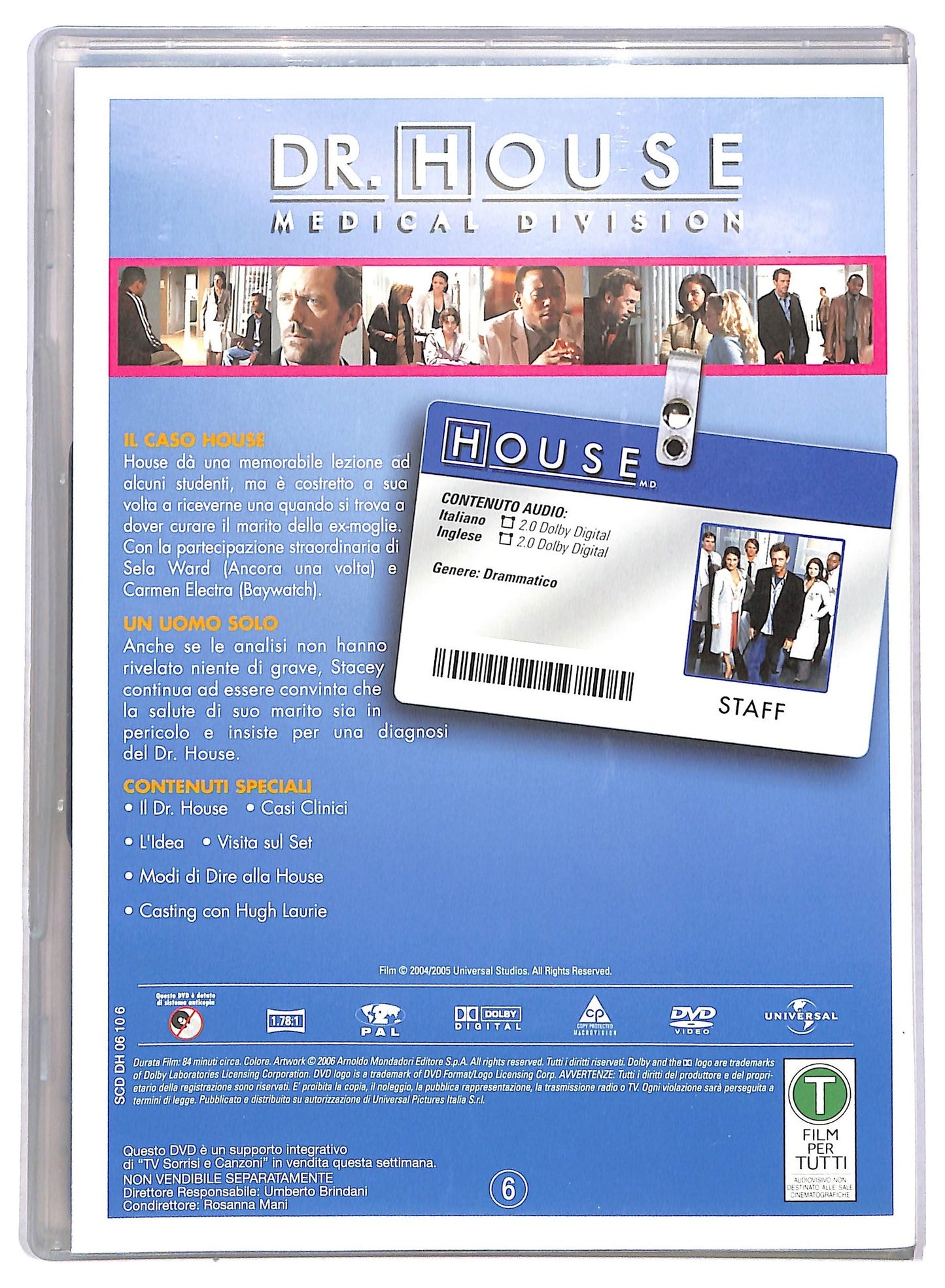 EBOND DR. House Medical Division Stagione 1 Disco 6 Epis. 21-22 EDITORIALE DVD D765443