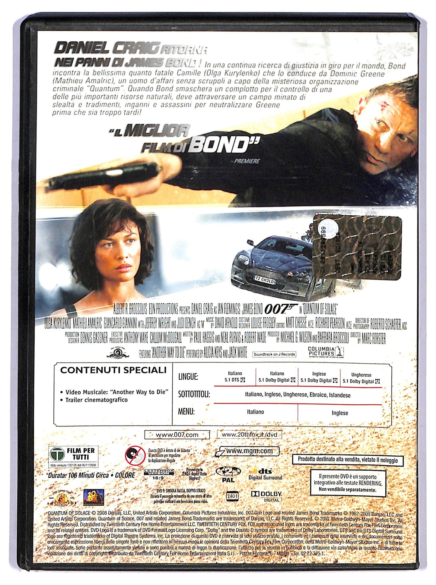 EBOND 007 - Quantum Of Solace  EDITORIALE  DVD D765810