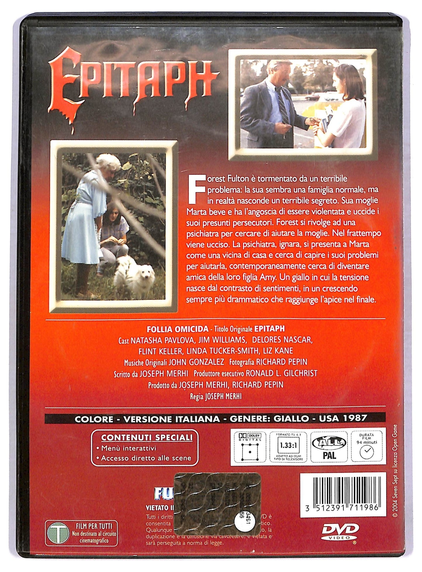 EBOND Epitaph  Follia Omicida DVD D766242