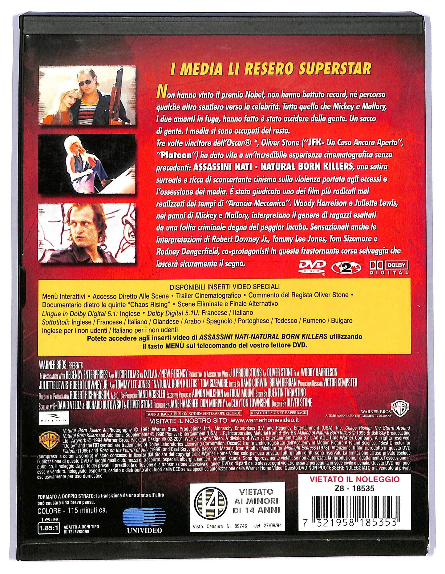 EBOND Assassini nati - Natural born Killers SNAPPER DVD D766351
