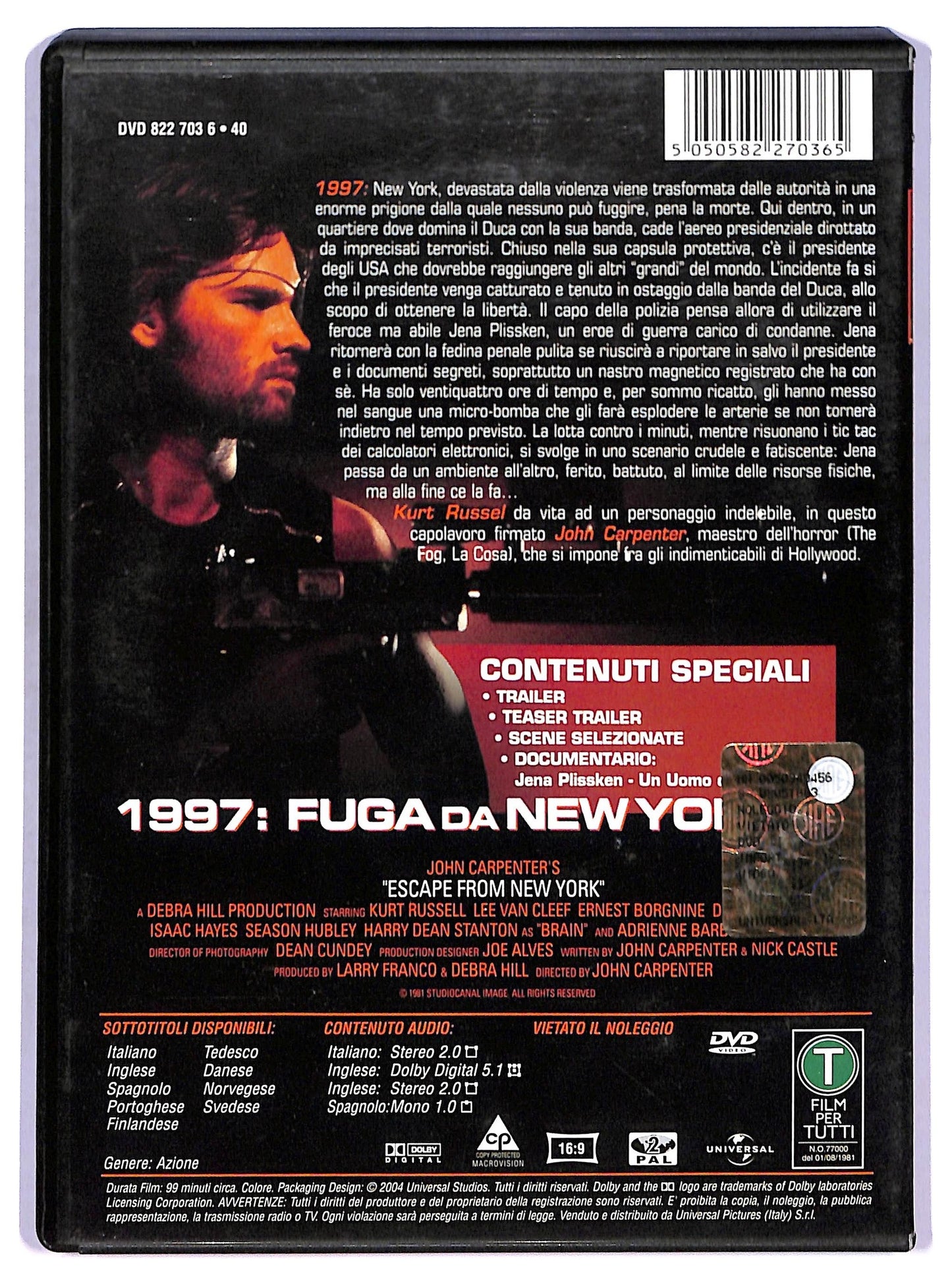 EBOND 1997 fuga da New York DVD D766606