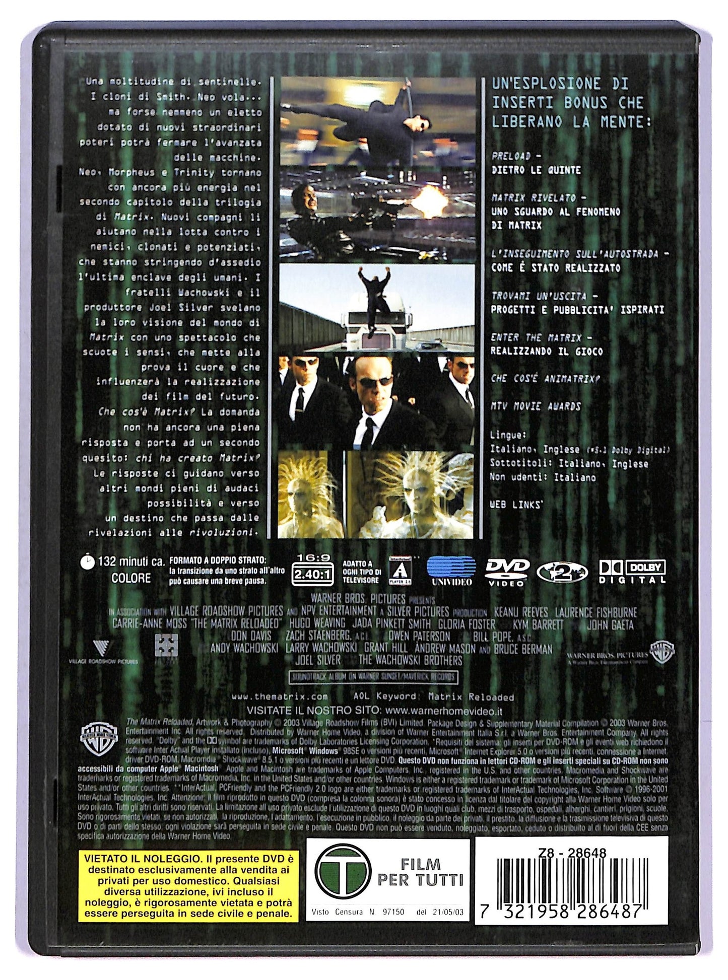 EBOND Matrix Reloaded DVD D766624