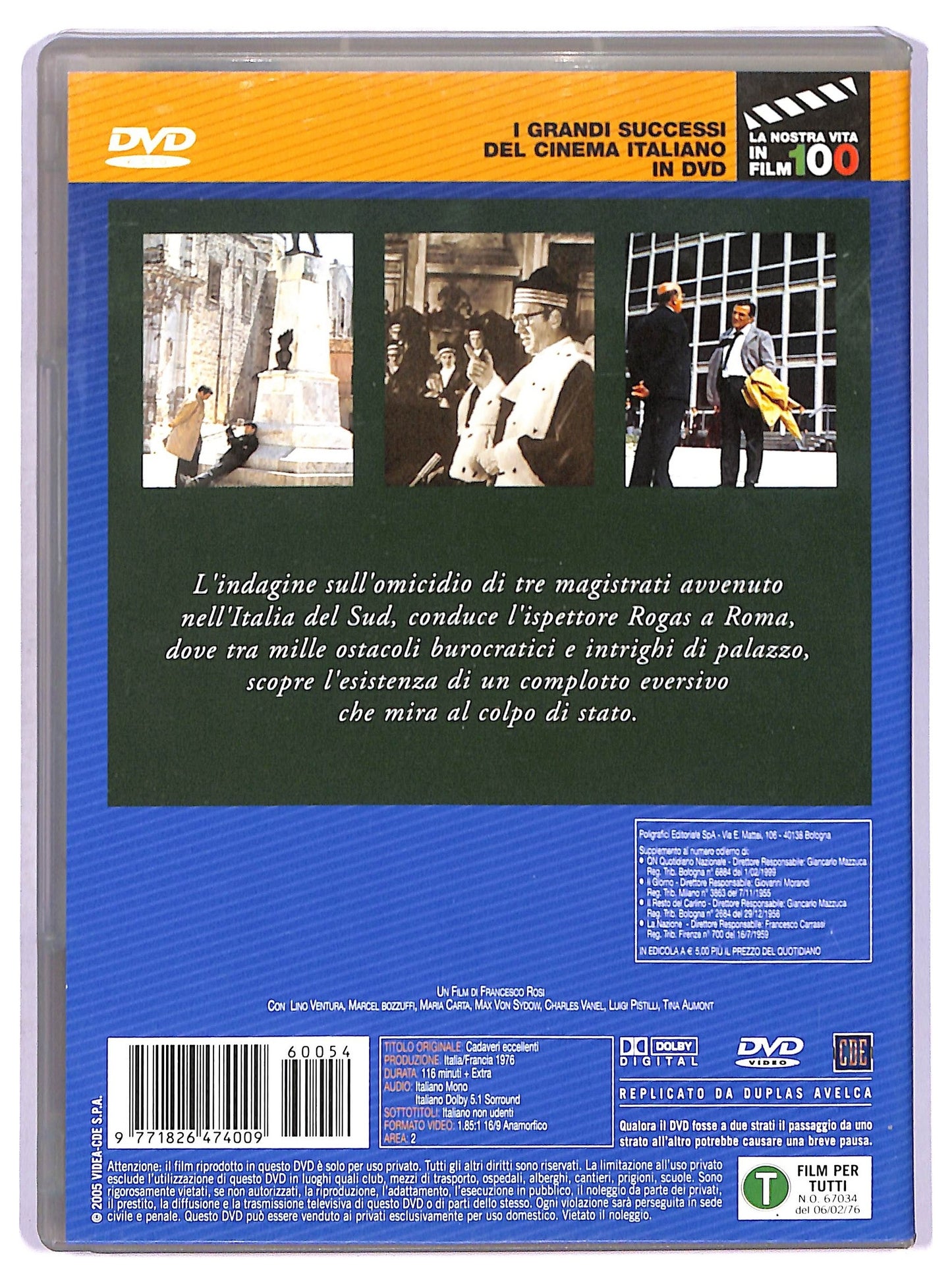 EBOND Cadaveri eccellenti EDITORIALE DVD D767133