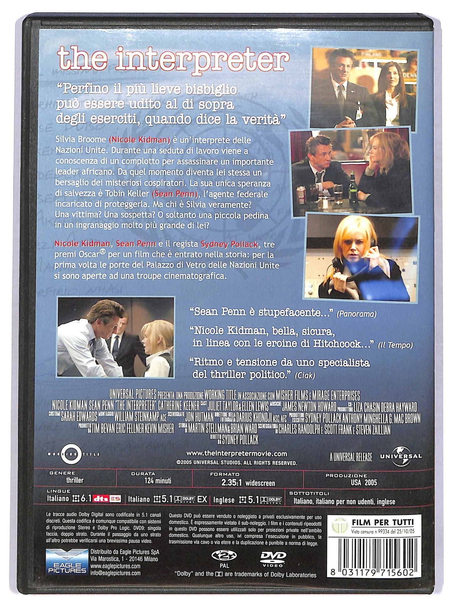 EBOND The interpreter  NOLEGGIO DVD D767411