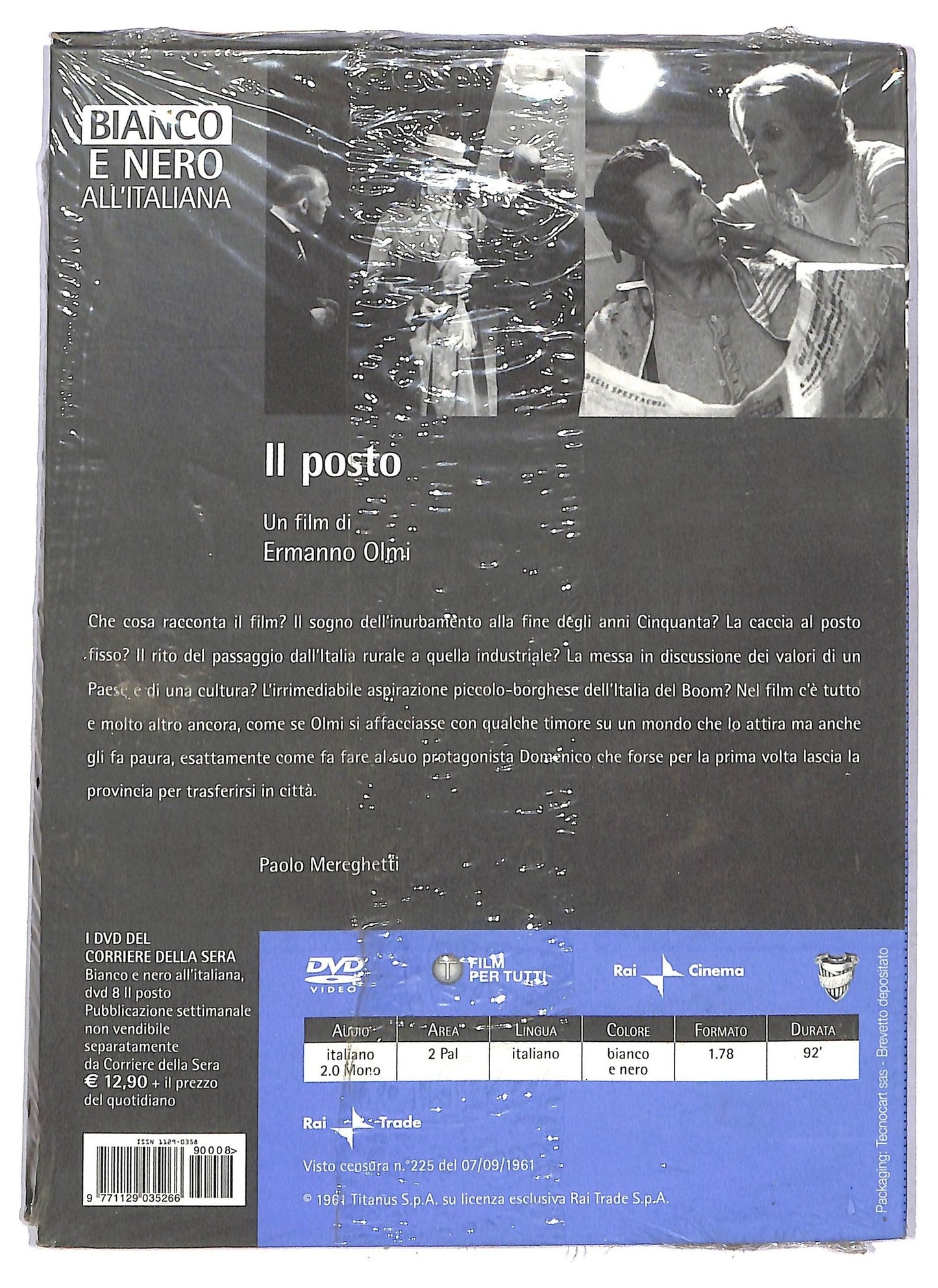 EBOND Bianco e Nero all'italiana - Il posto Vol.8 EDITORIALE DVD D767708