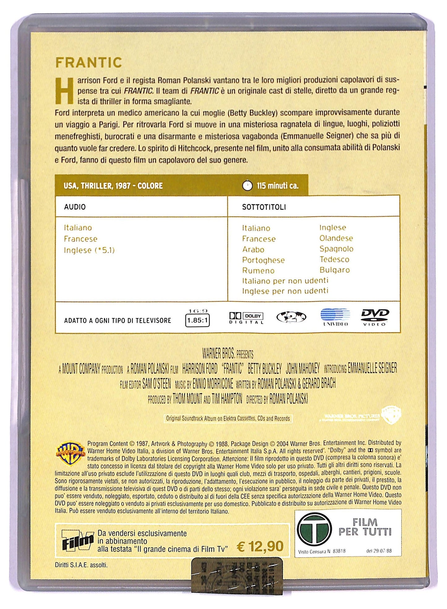 EBOND Frantic  EDITORIALE DVD D768220